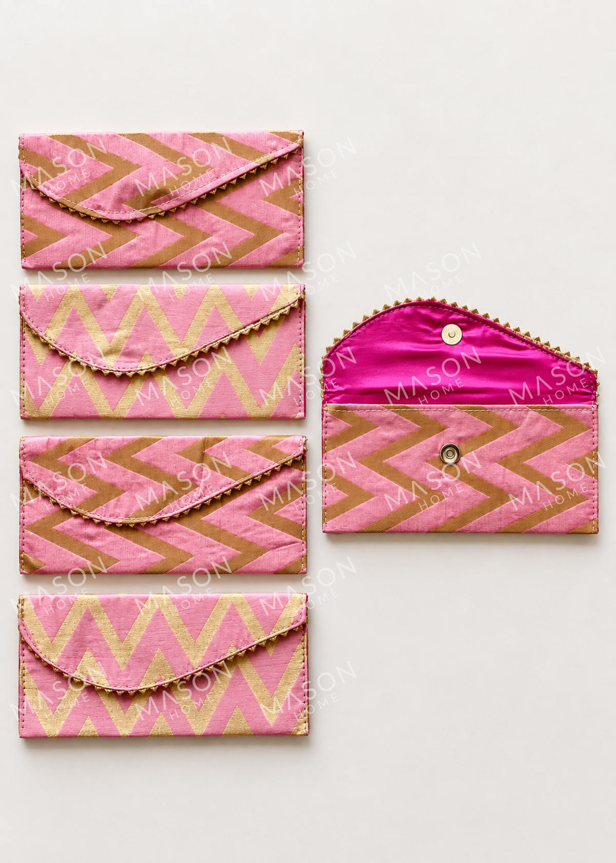 Festive Evara Envelope Pink - Set of 5