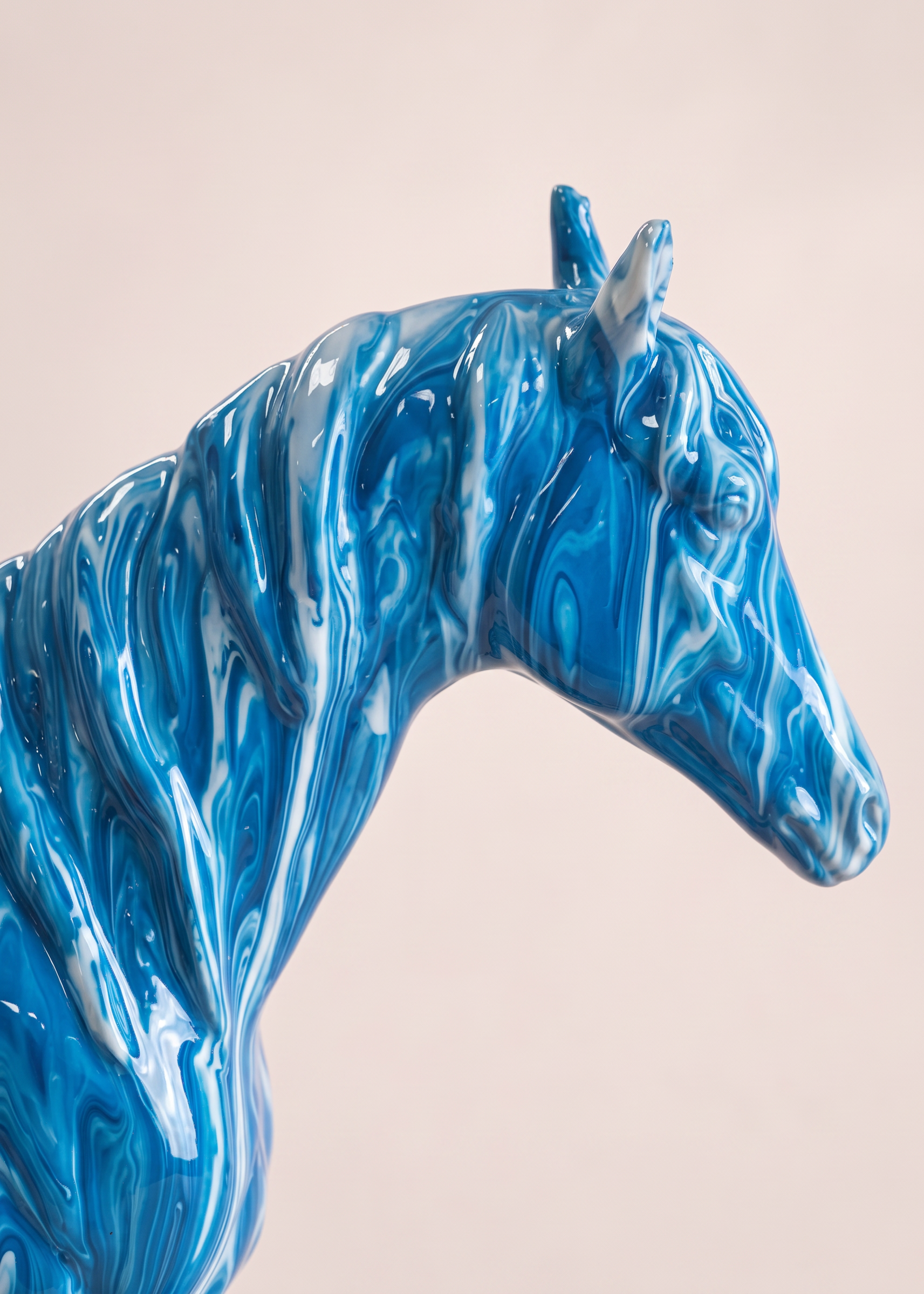 Horse Muse Artefact - Blue & White