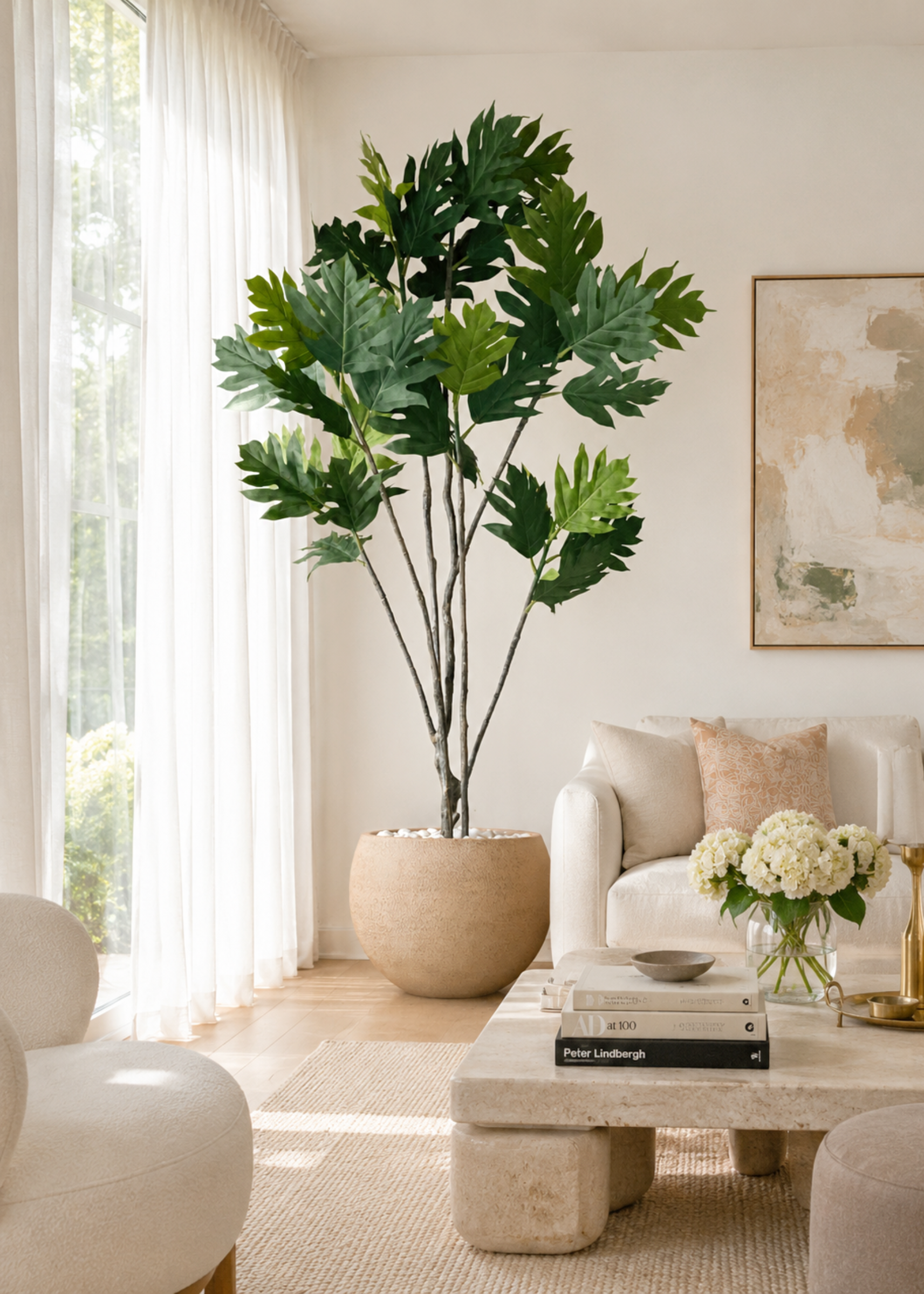 Artificial Bush Philodendron Plant - 8 Feet