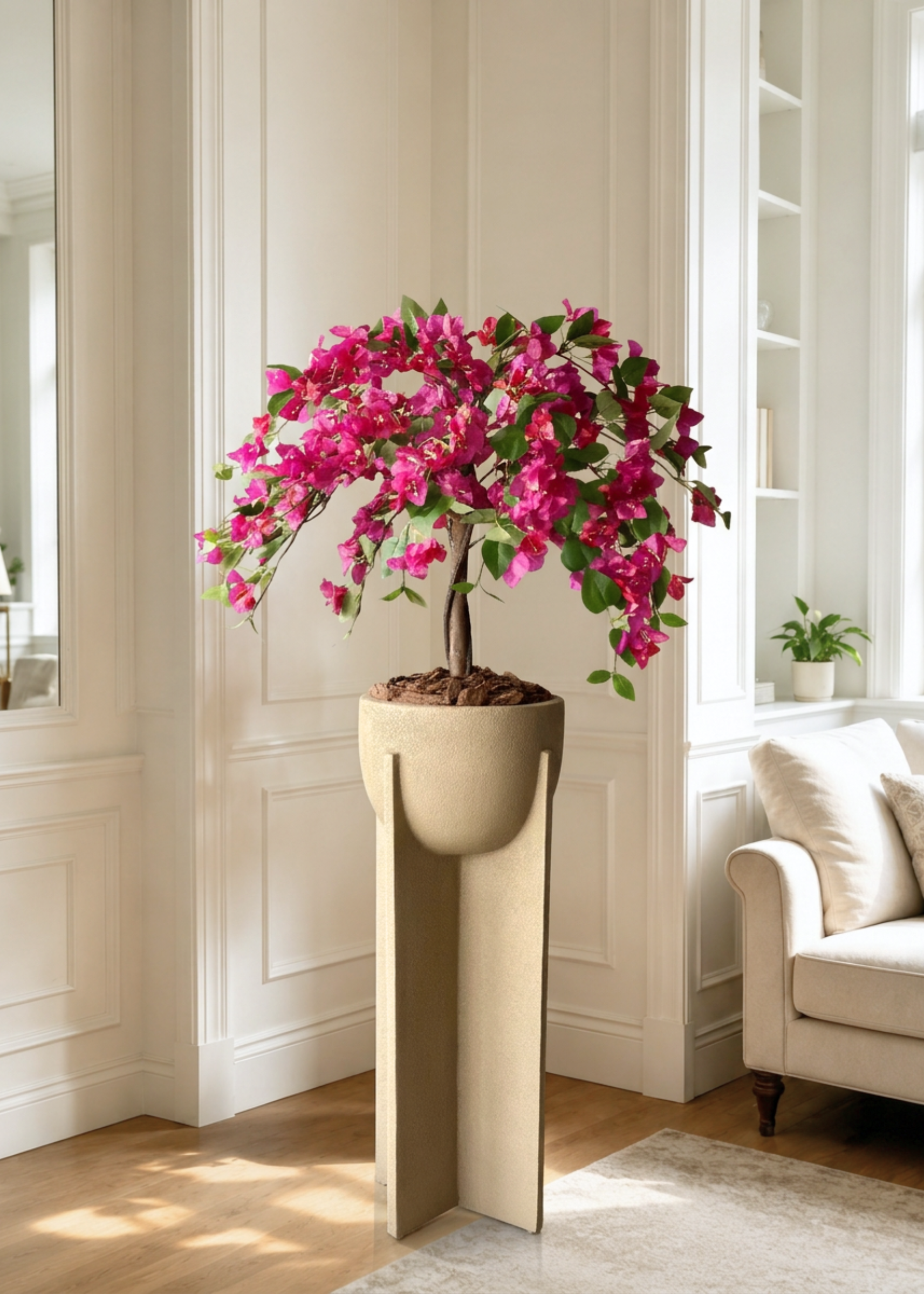 Artificial Pink Bougainvillea Plant - 3.5 Feet