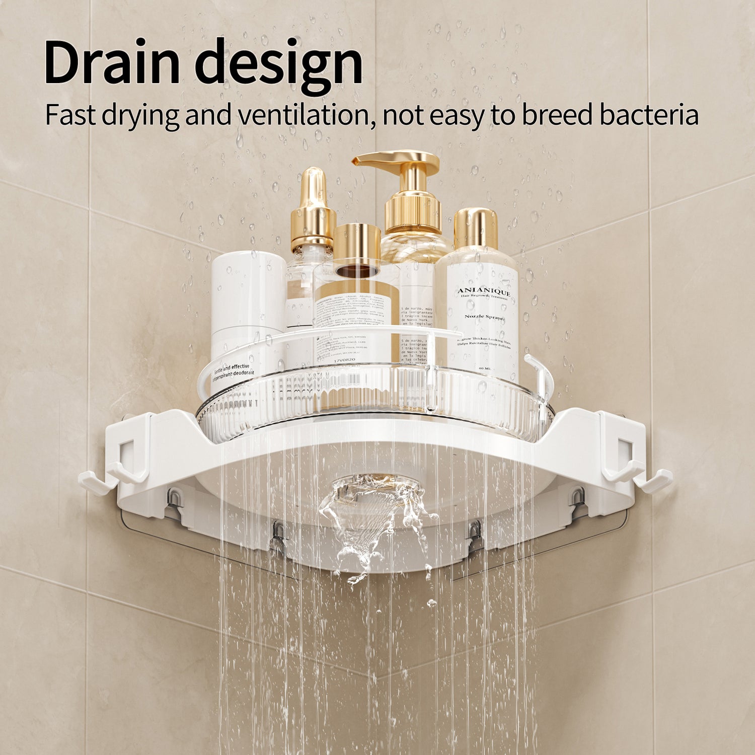 Corner Rotating Storage Rack - White