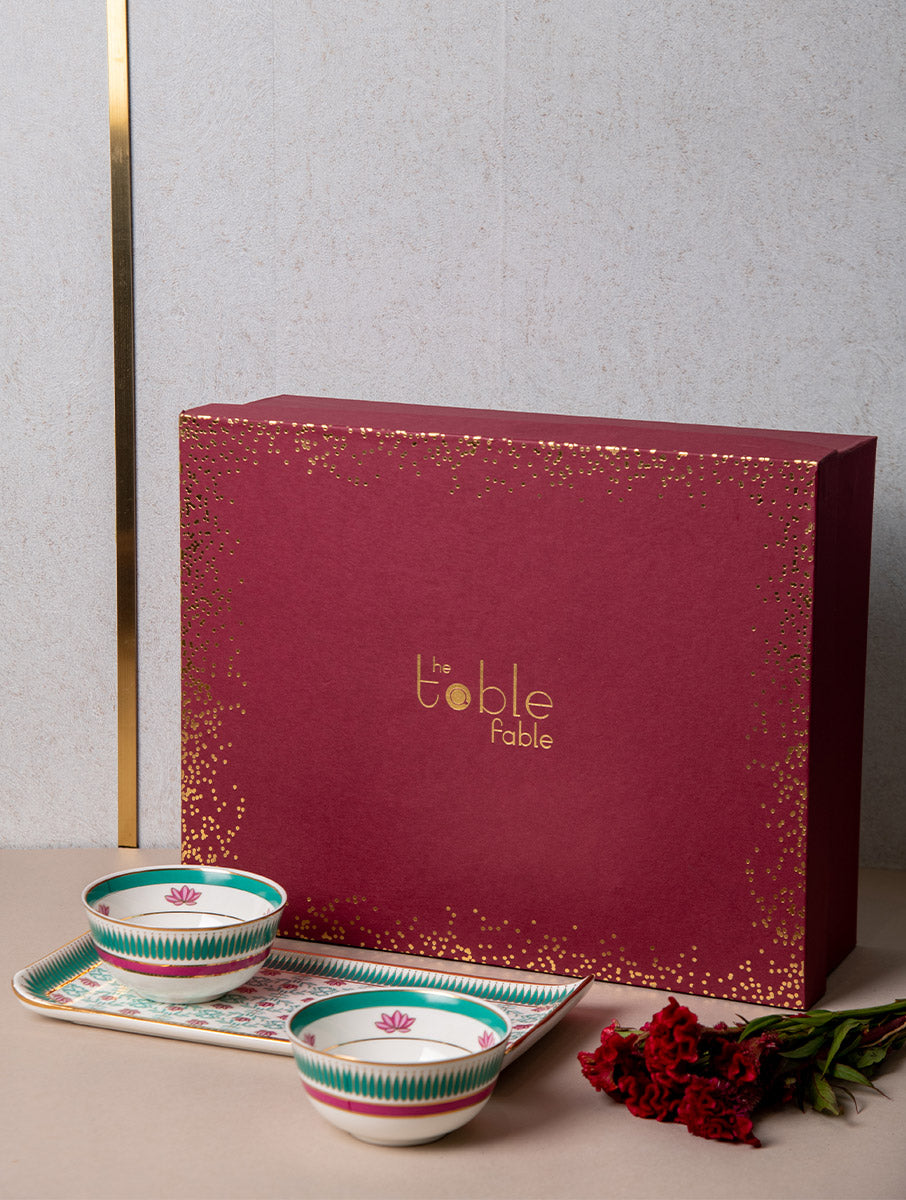 Kanwal Bowls & Platter Serveware Set - Set of 3