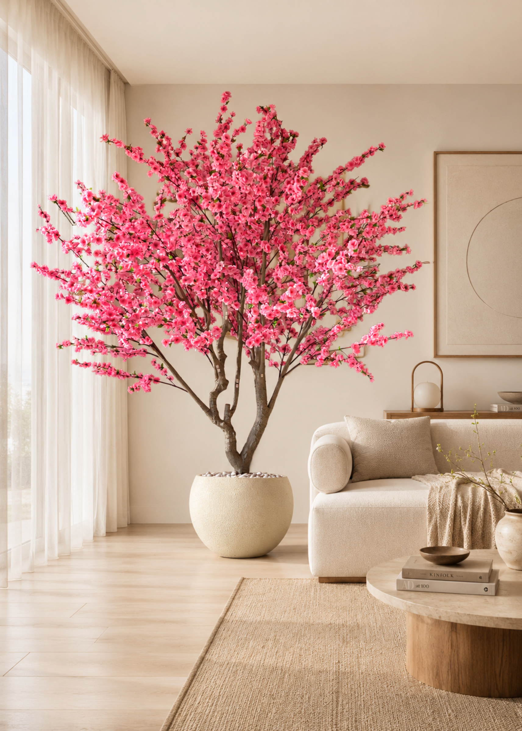 Artificial Cherry Blossom Plant - 8 Feet