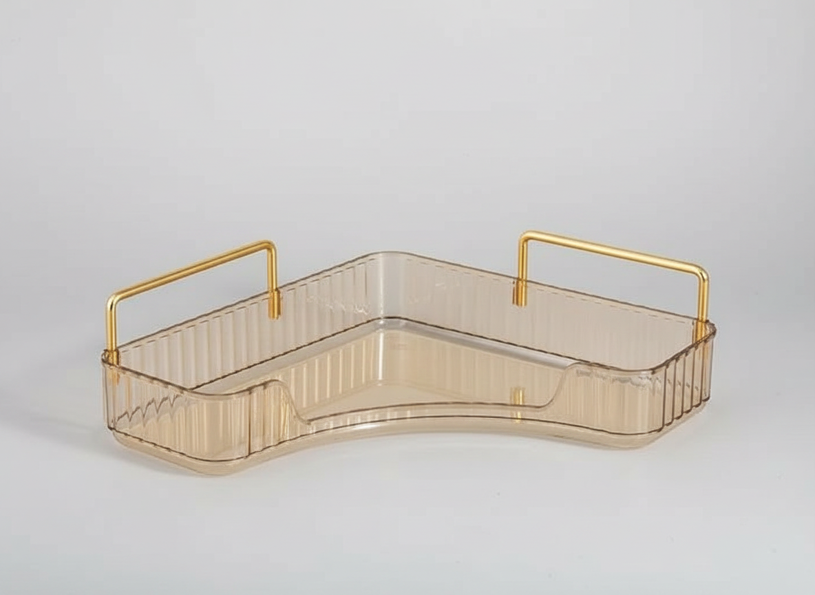 Corner Cosmetic Storage Rack - Amber