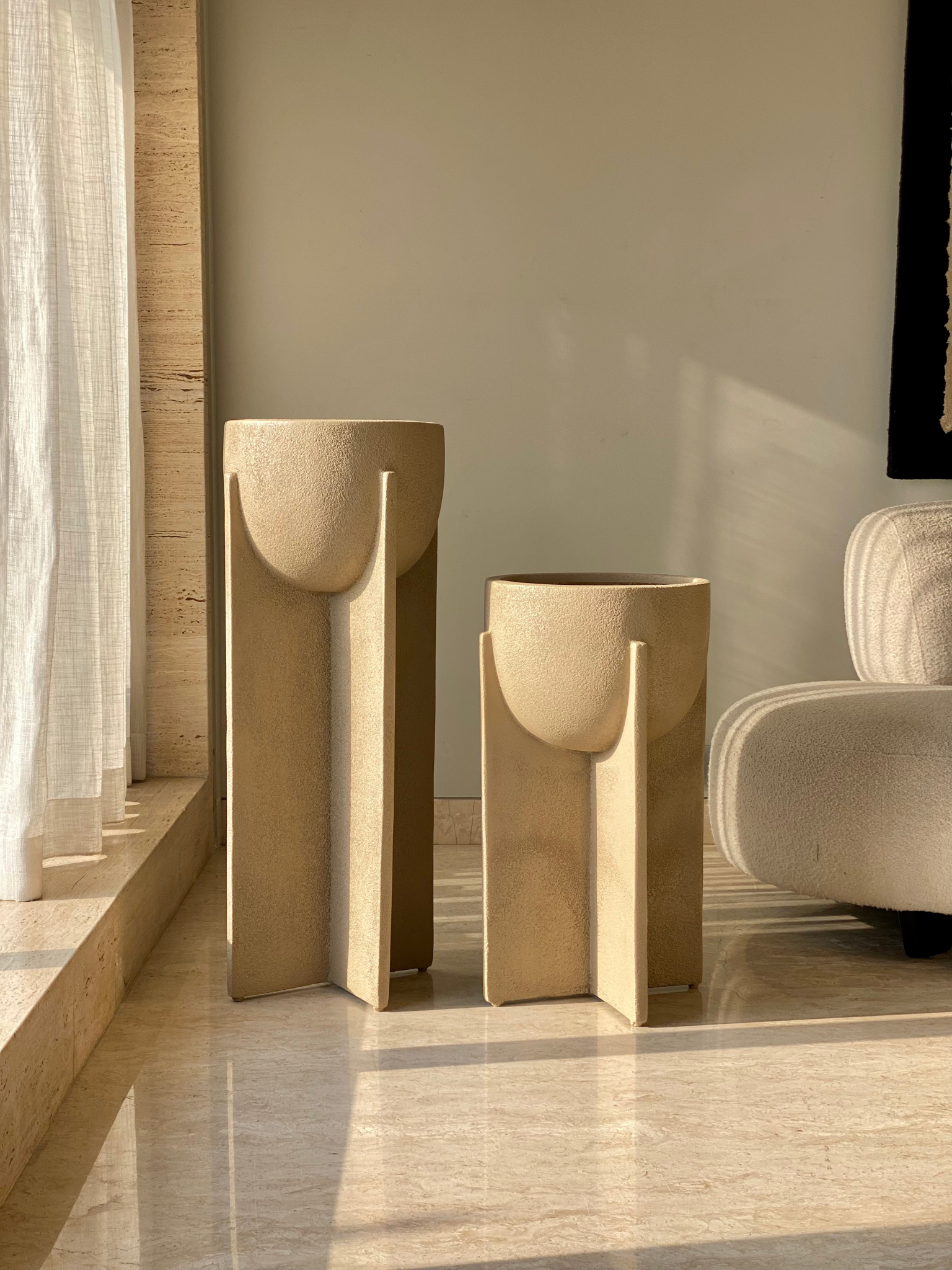 Arcadia Planters - Beige