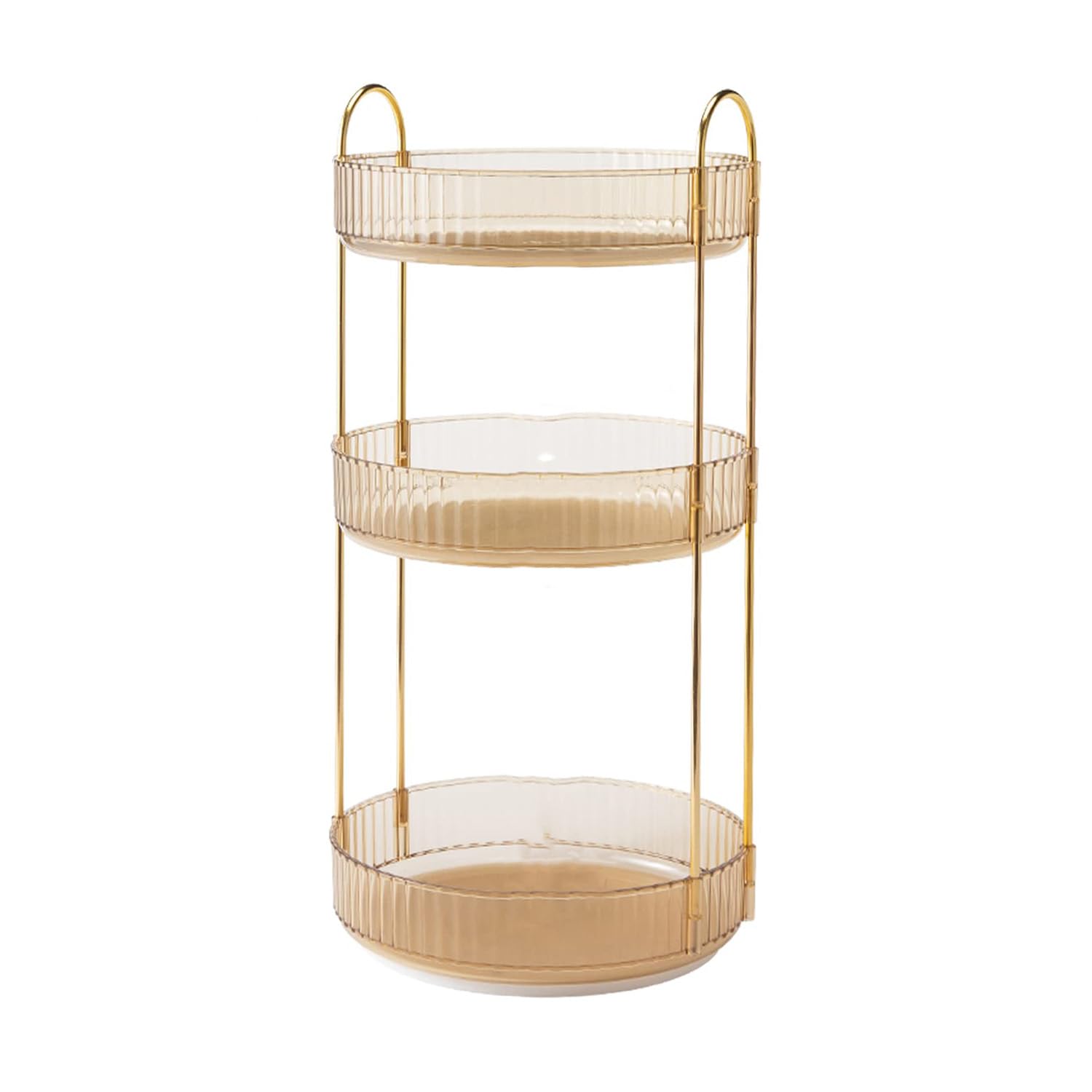 Three Tier Rotating Makeup Organiser - Amber