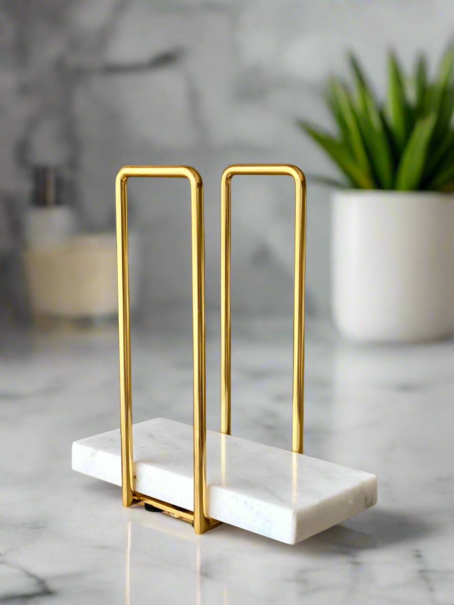 Imperial Napkin Holder - White & Gold