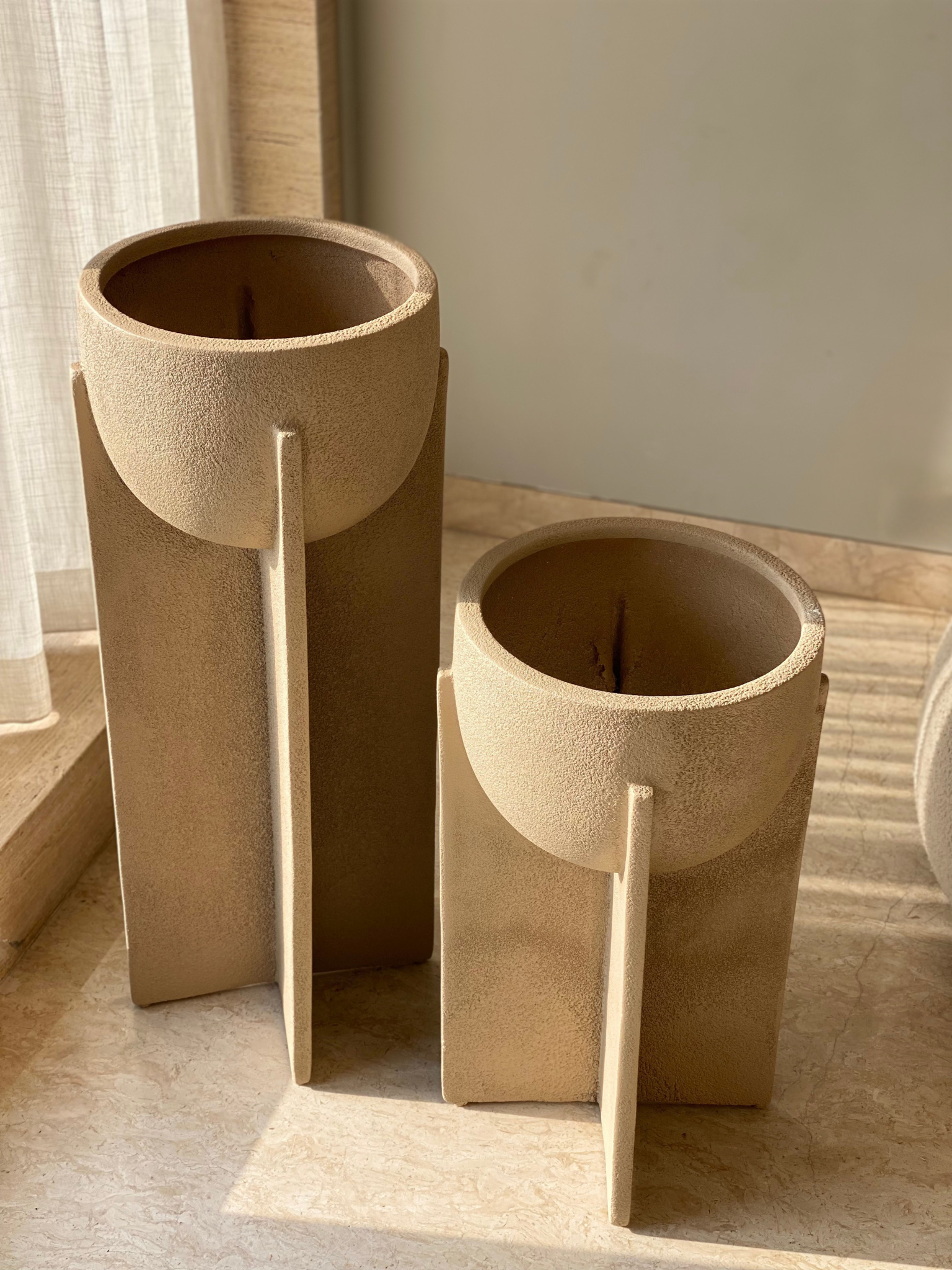 Arcadia Planters - Beige