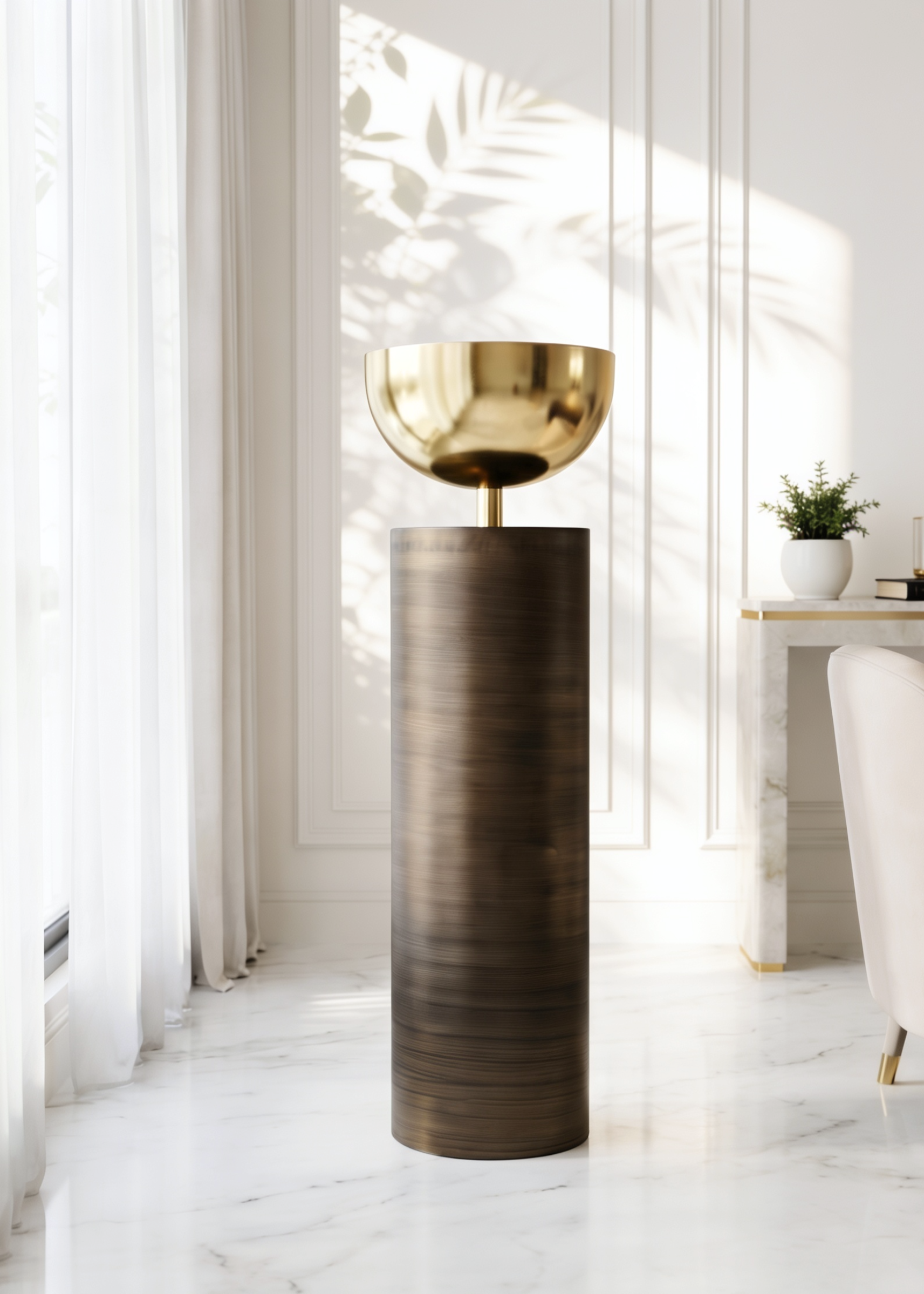 Sabi Fluted Planters - Antique Brown