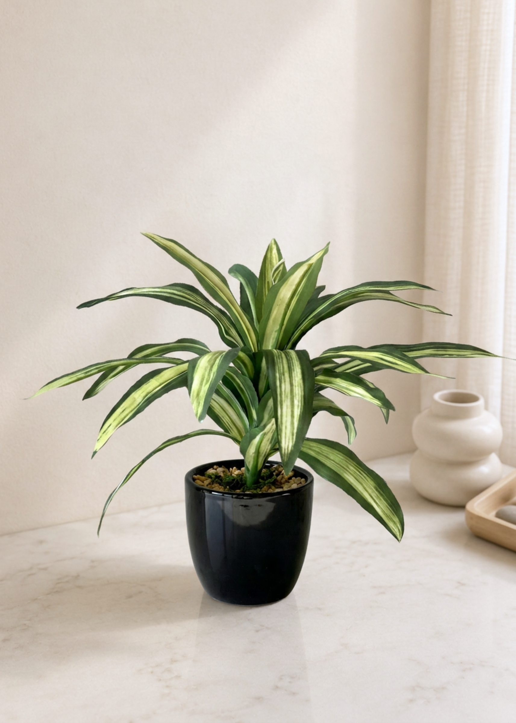 Artificial Variegated Dracaena Plant