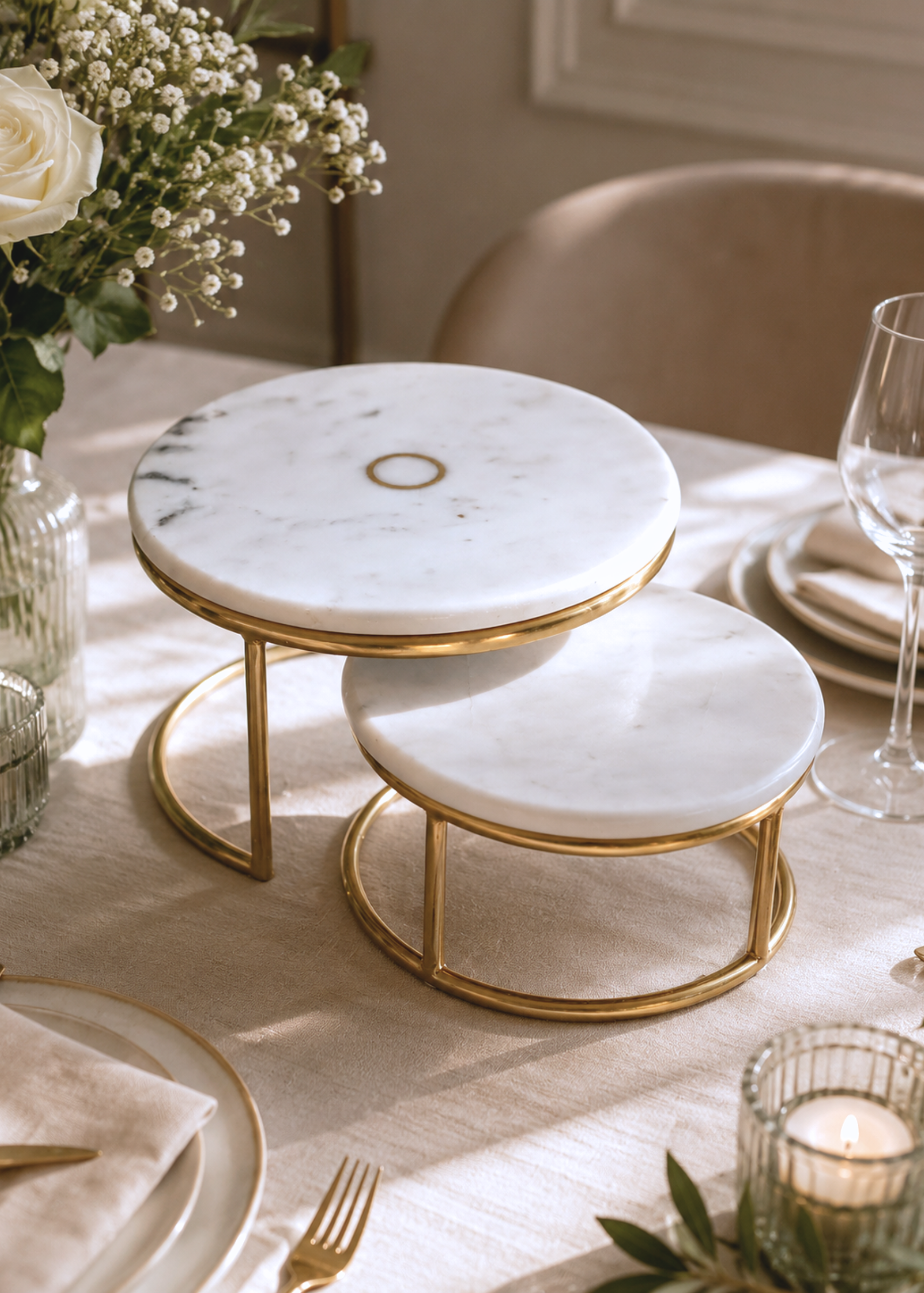 Soho Marble Cake Stand – Set of 2