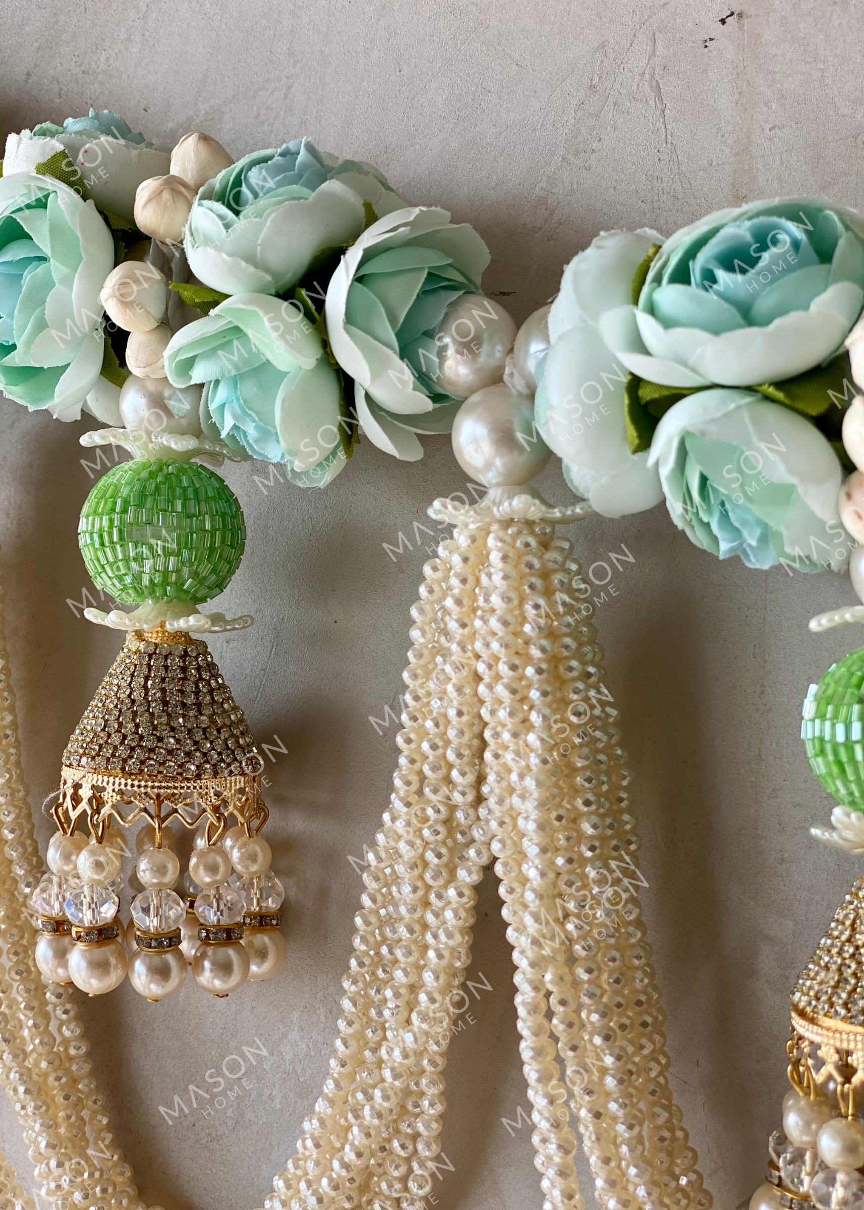 Festive Mint Pearl Toran