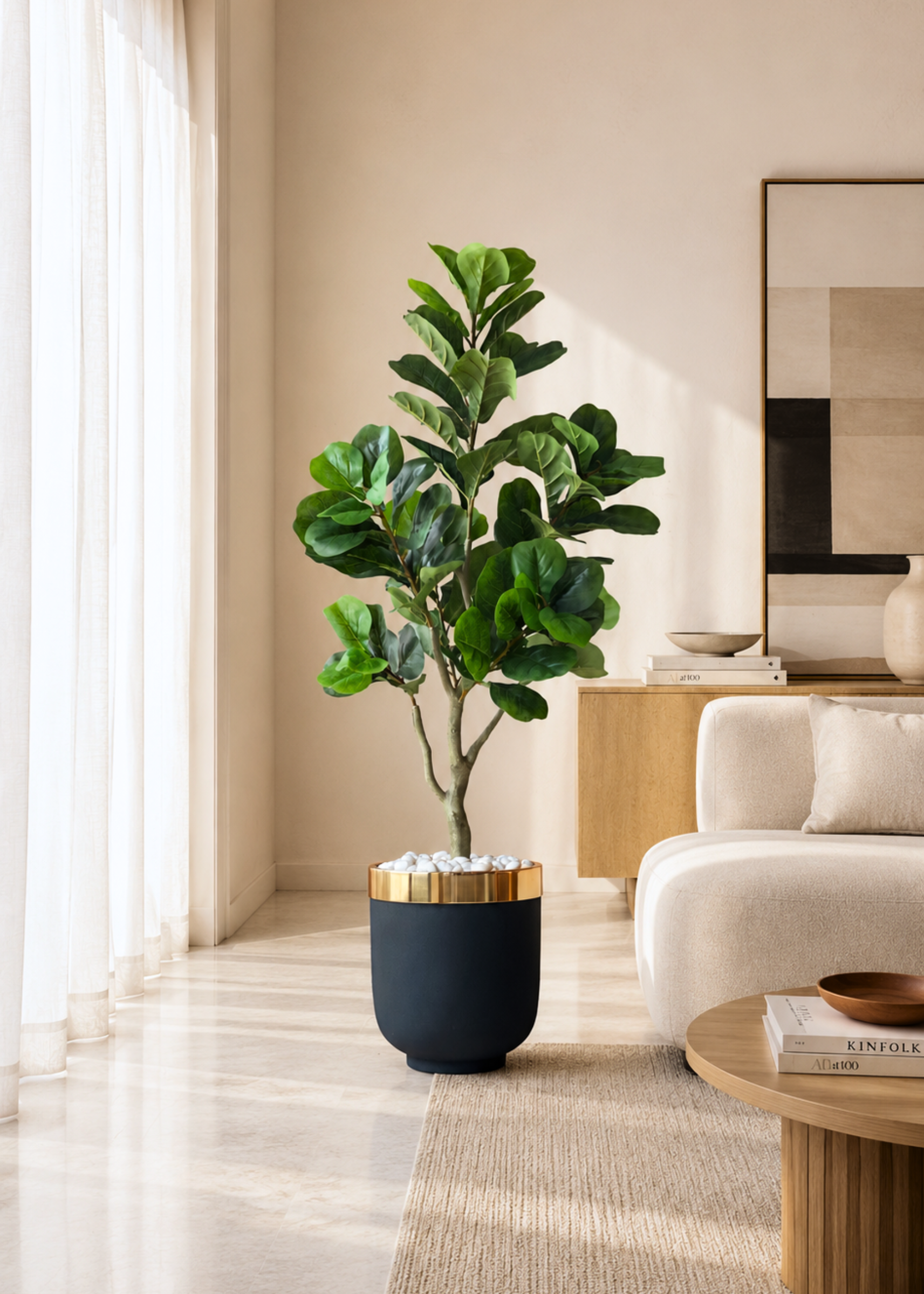 Artificial Serene Fiddle Plant - 4.5 Feet