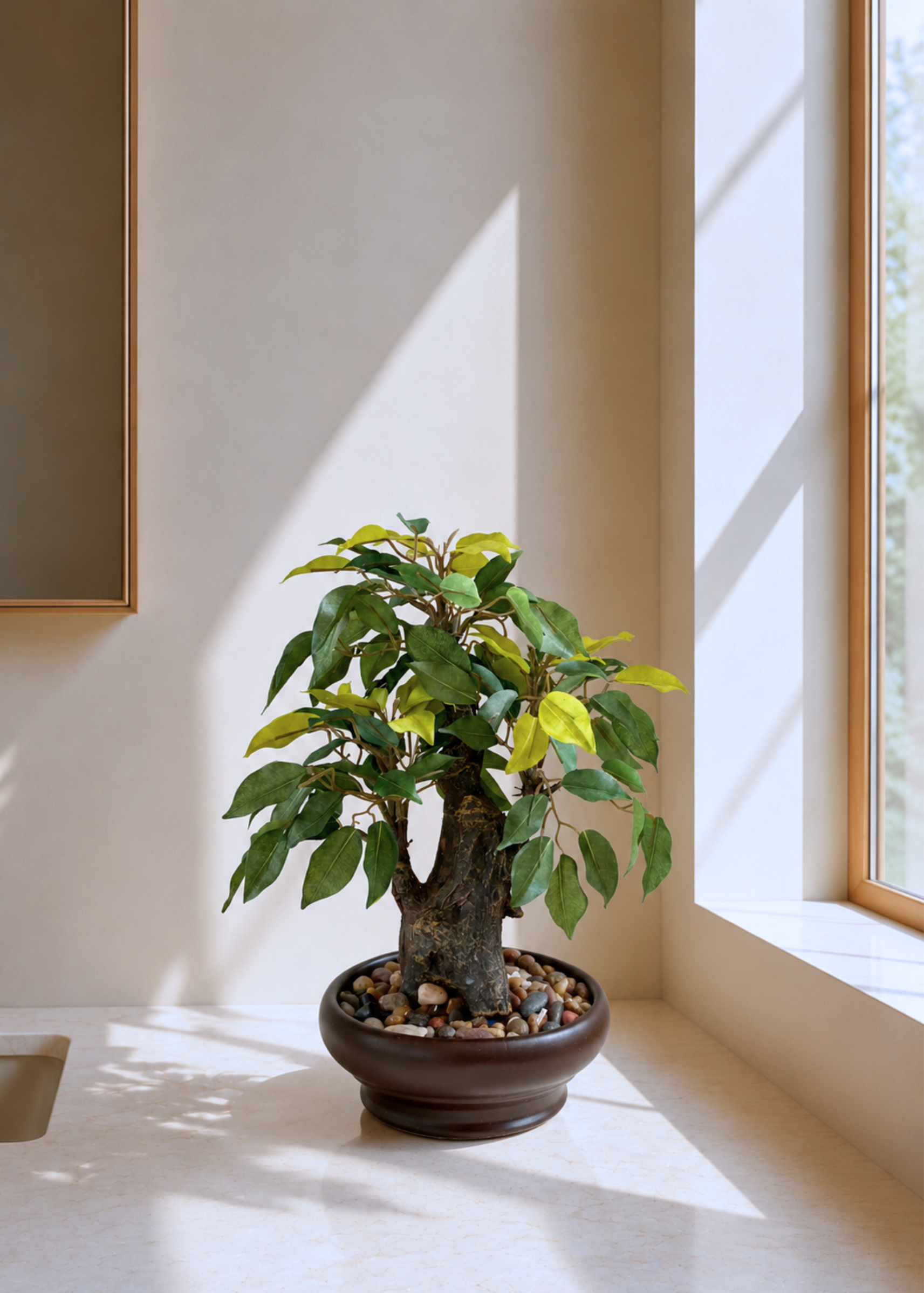 Artificial Ficus Bonsai Plant - 1 Feet