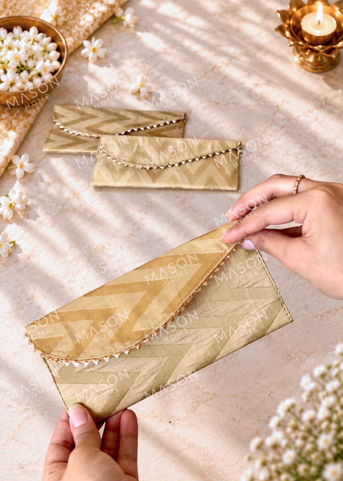 Festive Evara Envelope Beige - Set of 5