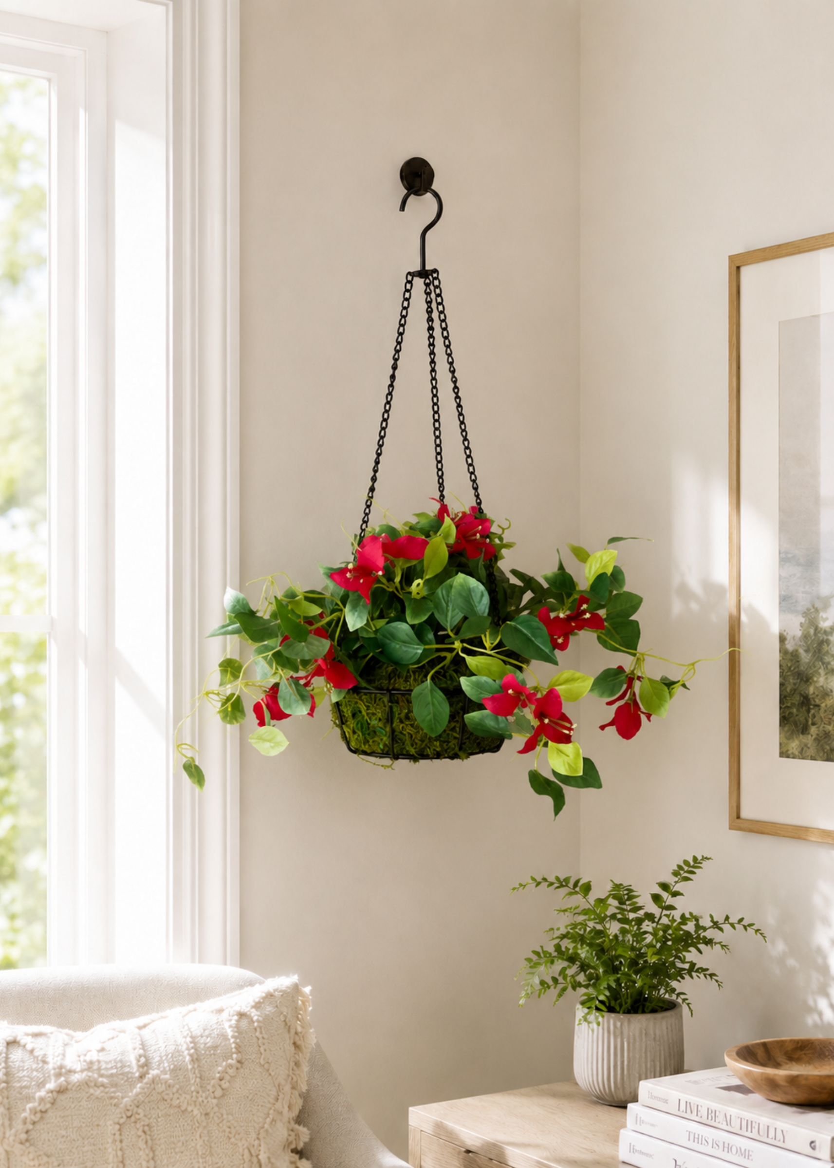 Artificial Trailing Bougainvillea Hanging - 1.7 Feet