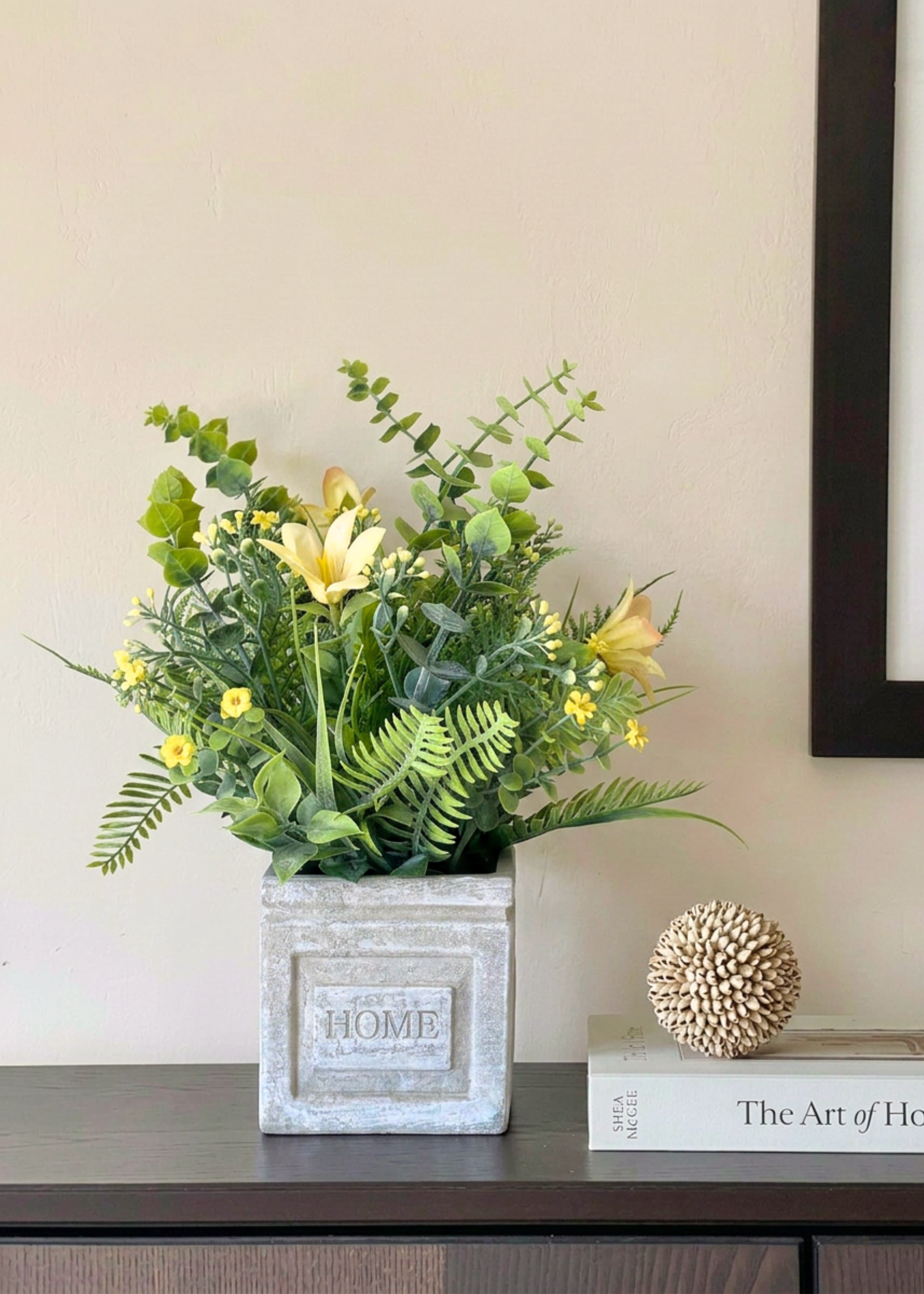 Artificial Lily Meadow Plant - Yellow