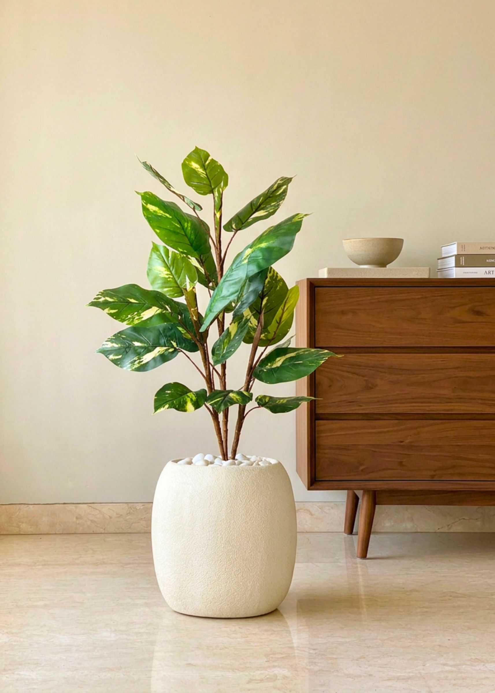 Artificial Variegated Pothos Plant - 3 Feet