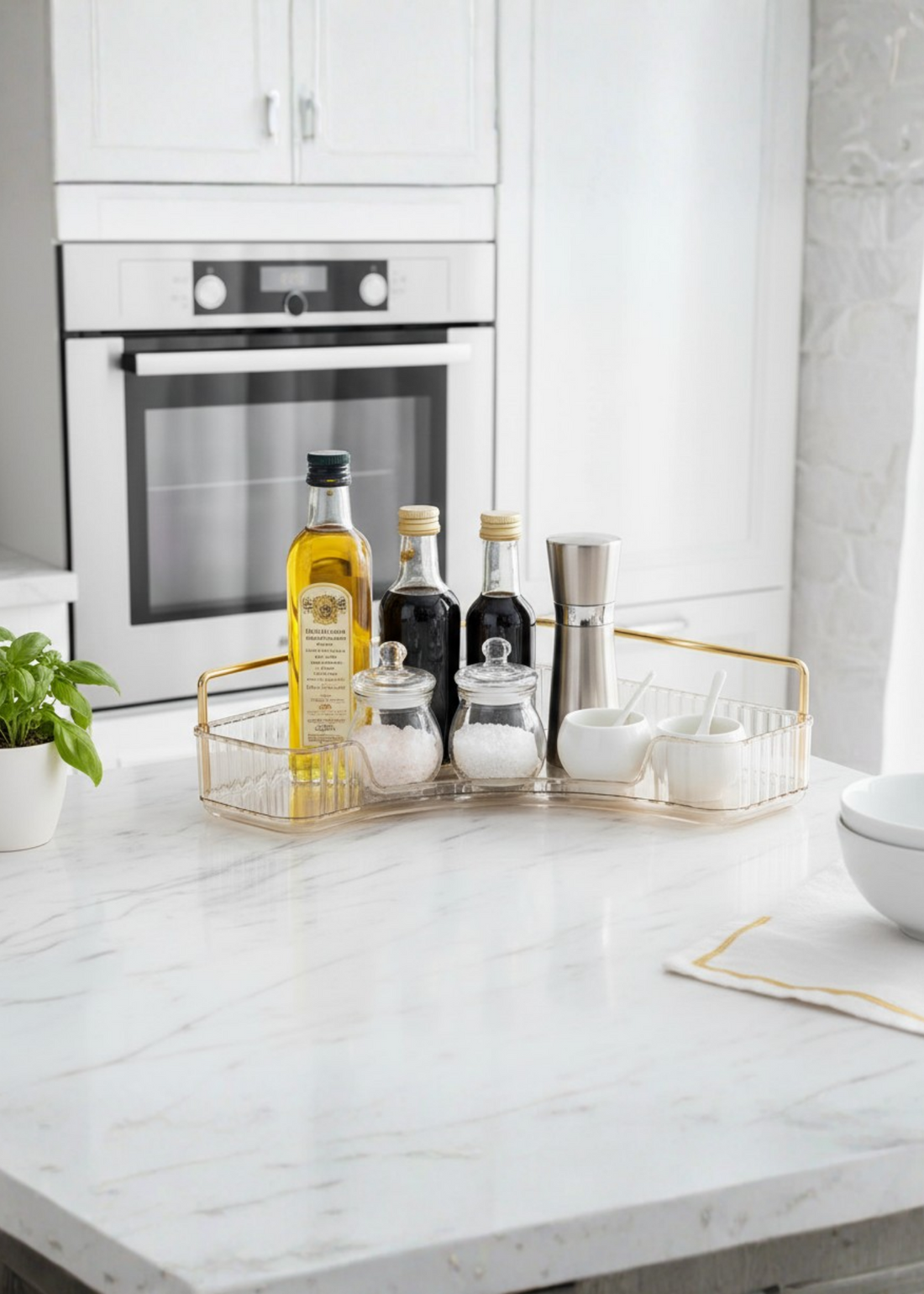 Corner Cosmetic Storage Rack - Amber