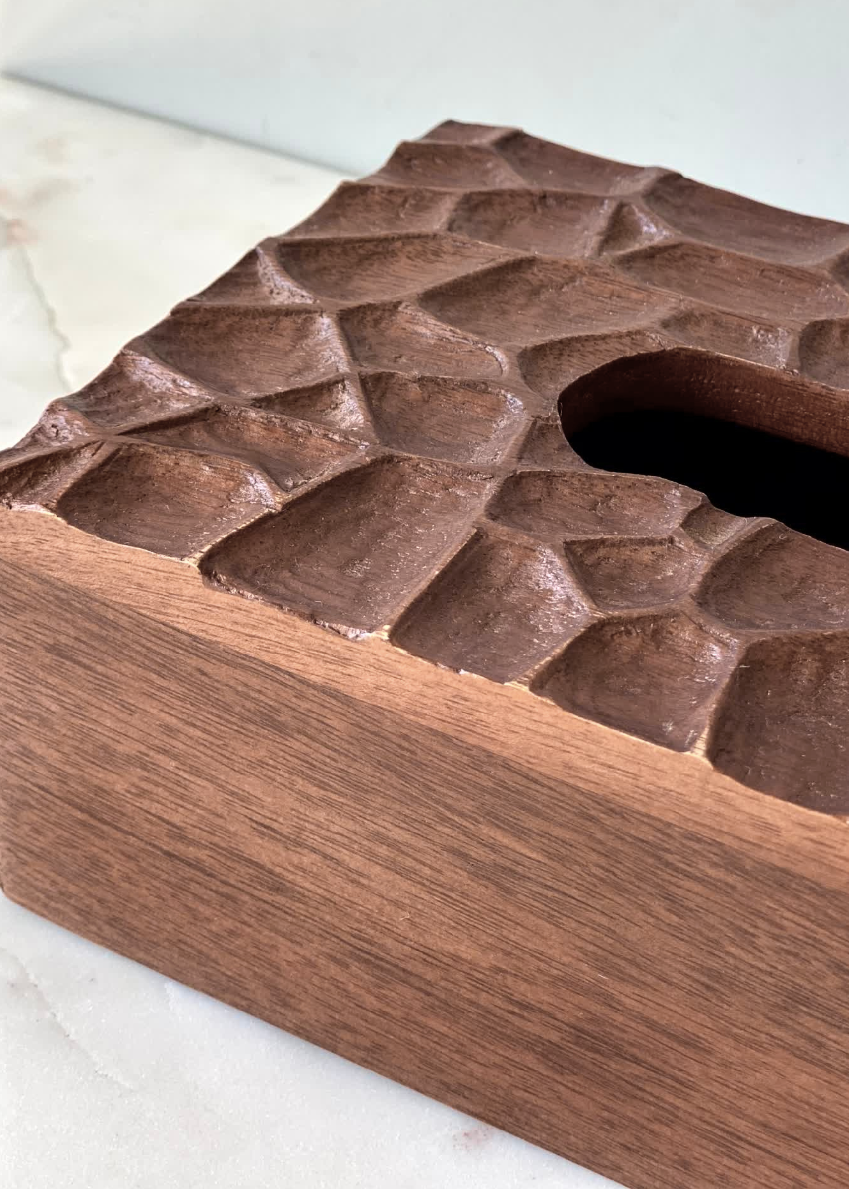 Terrain Wooden Tissue Box