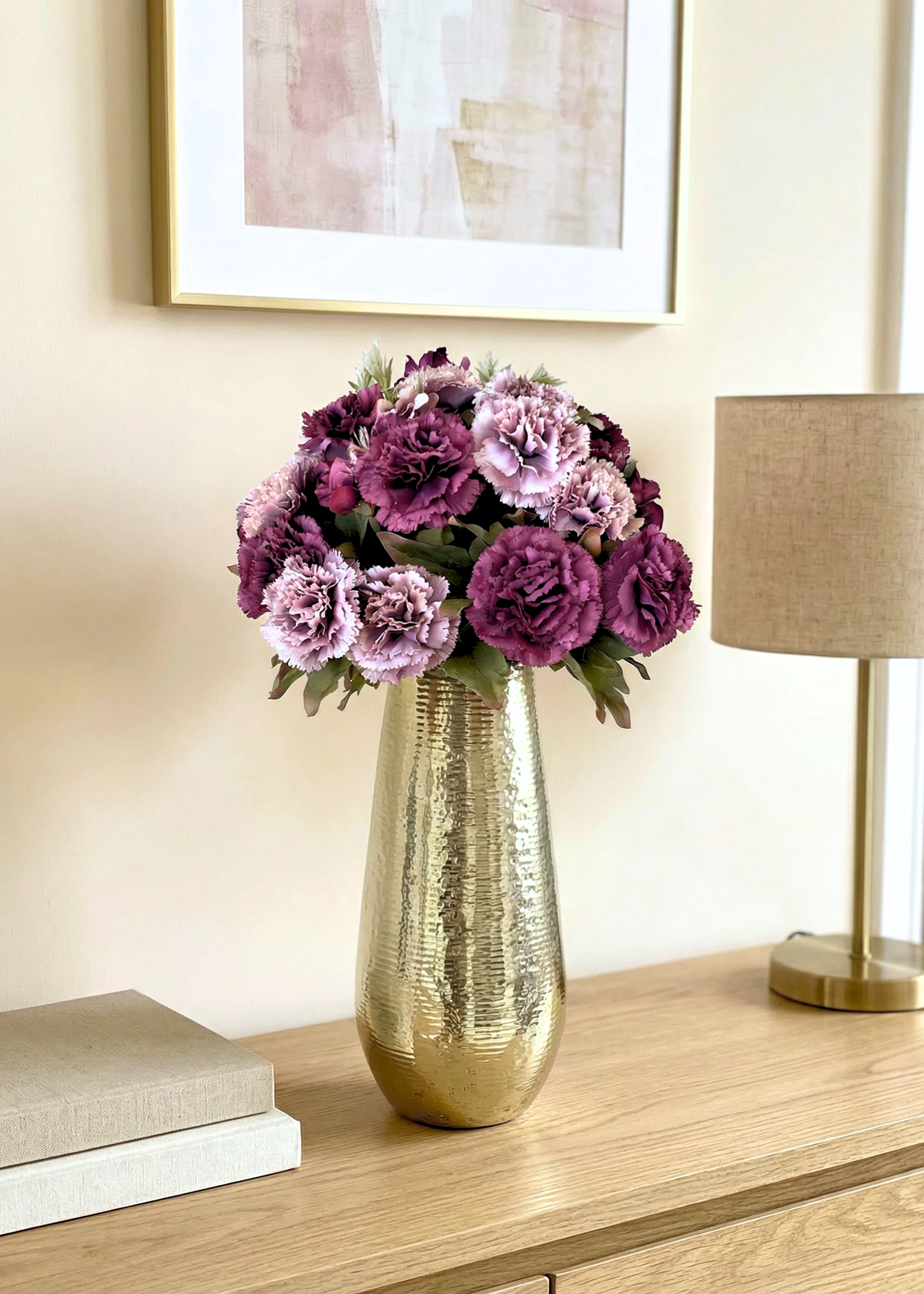 Artificial Mixed Carnation Flower - Set of 2
