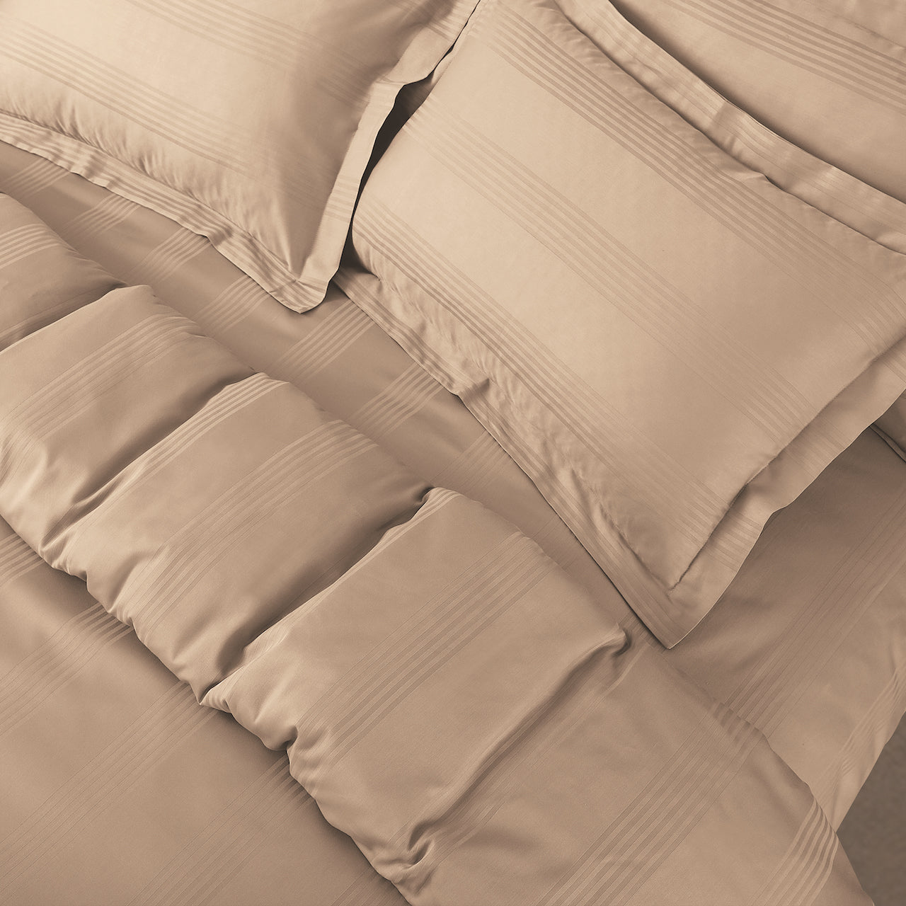 Turin Jacquard Dark Fohn Stripes Duvet Cover