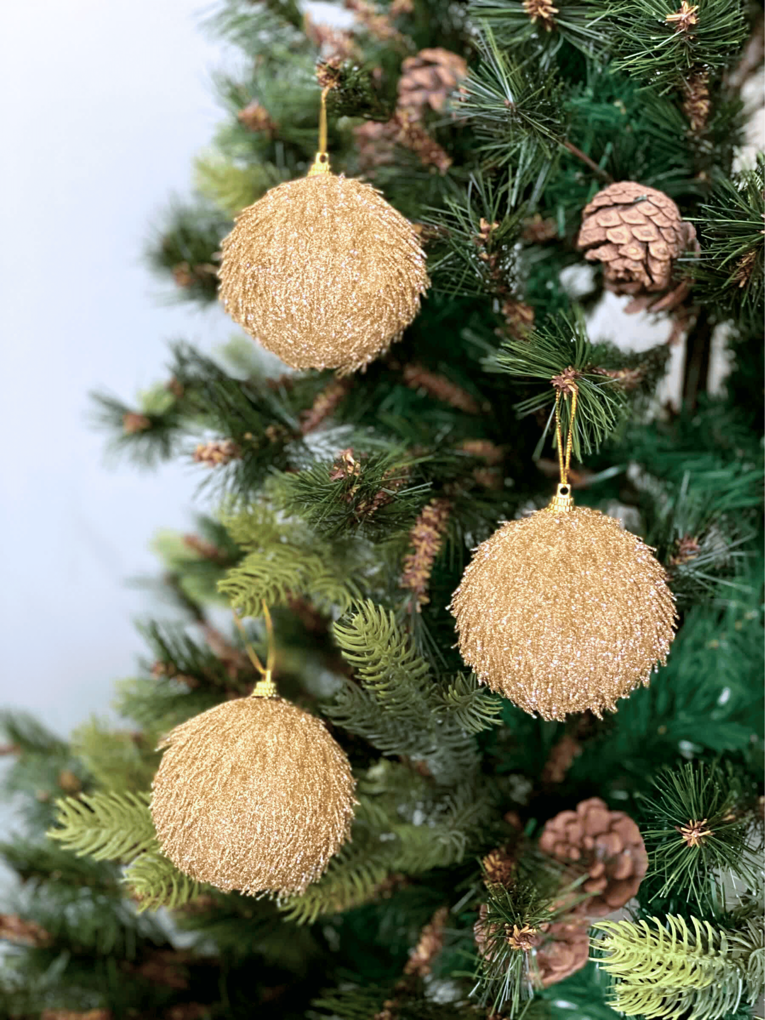 Christmas Celestial Ball Set - Gold (Set of 3)