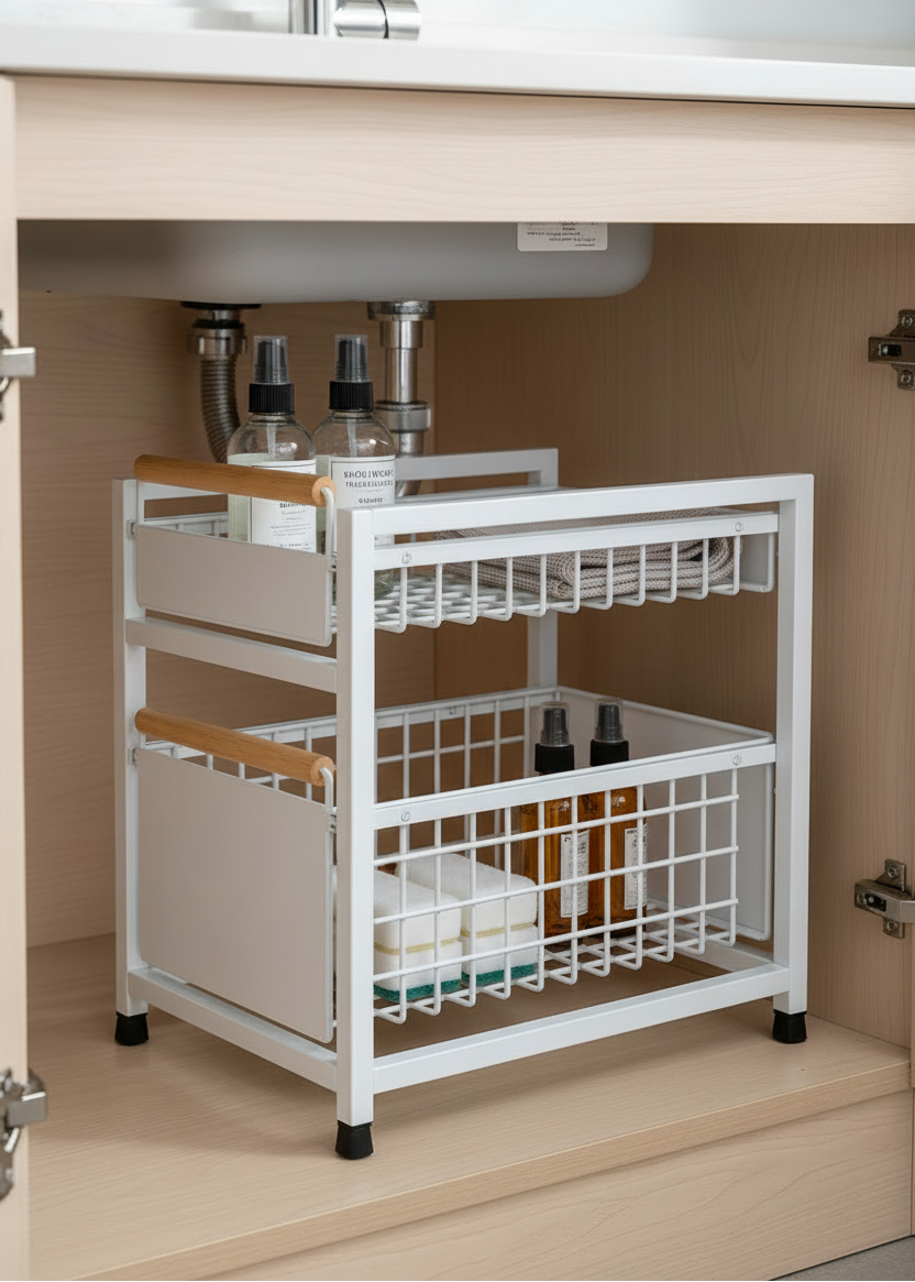 Pull Out Drawer Double - Big (White)