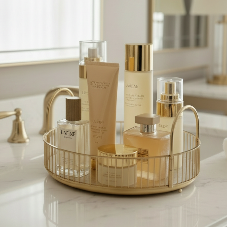 Rotating Makeup Organiser - Amber