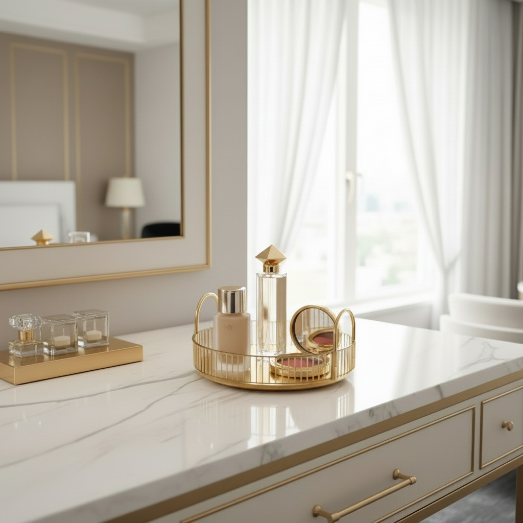 Rotating Makeup Organiser - Amber