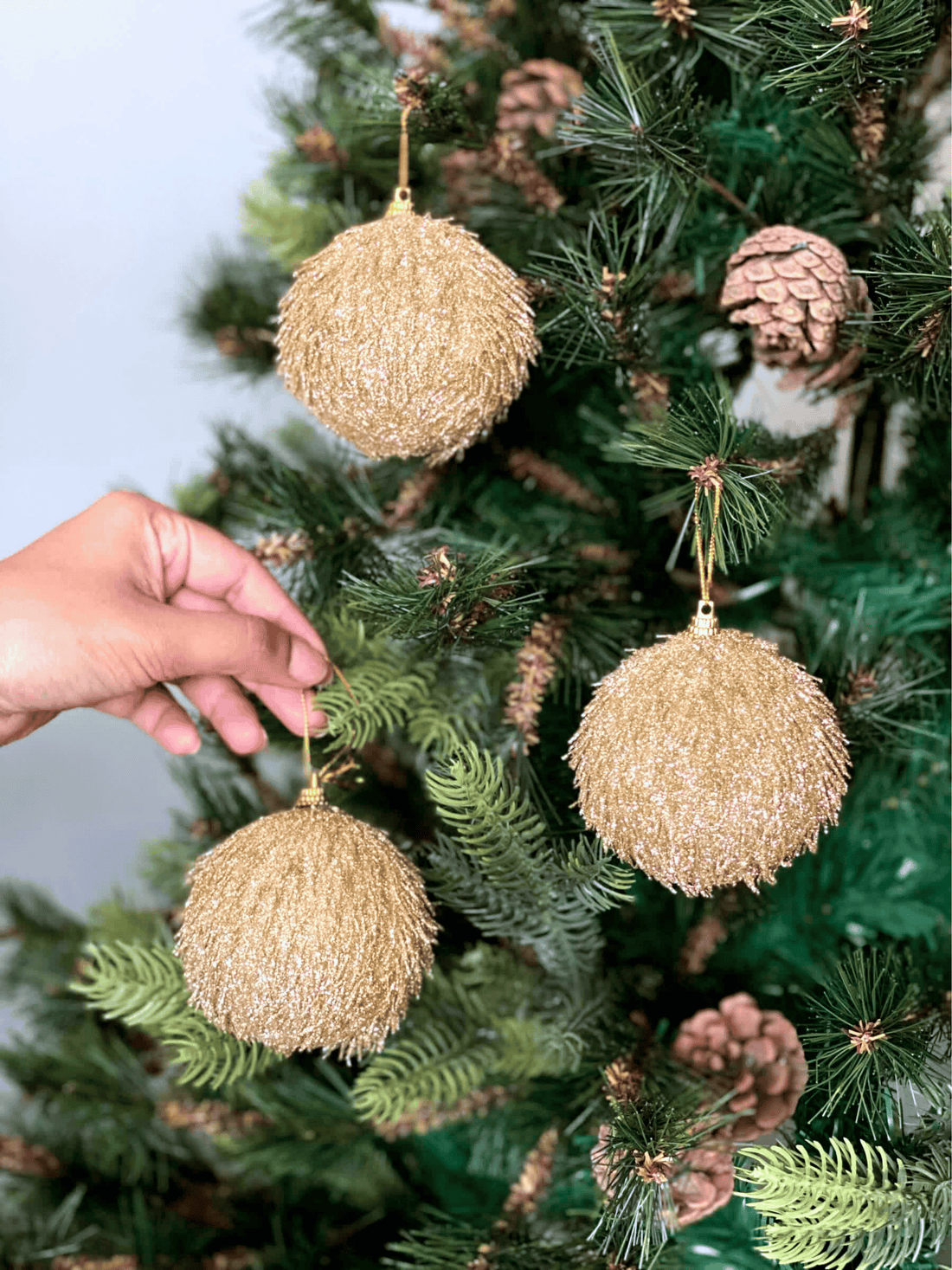 Christmas Celestial Ball Set - Gold (Set of 3)