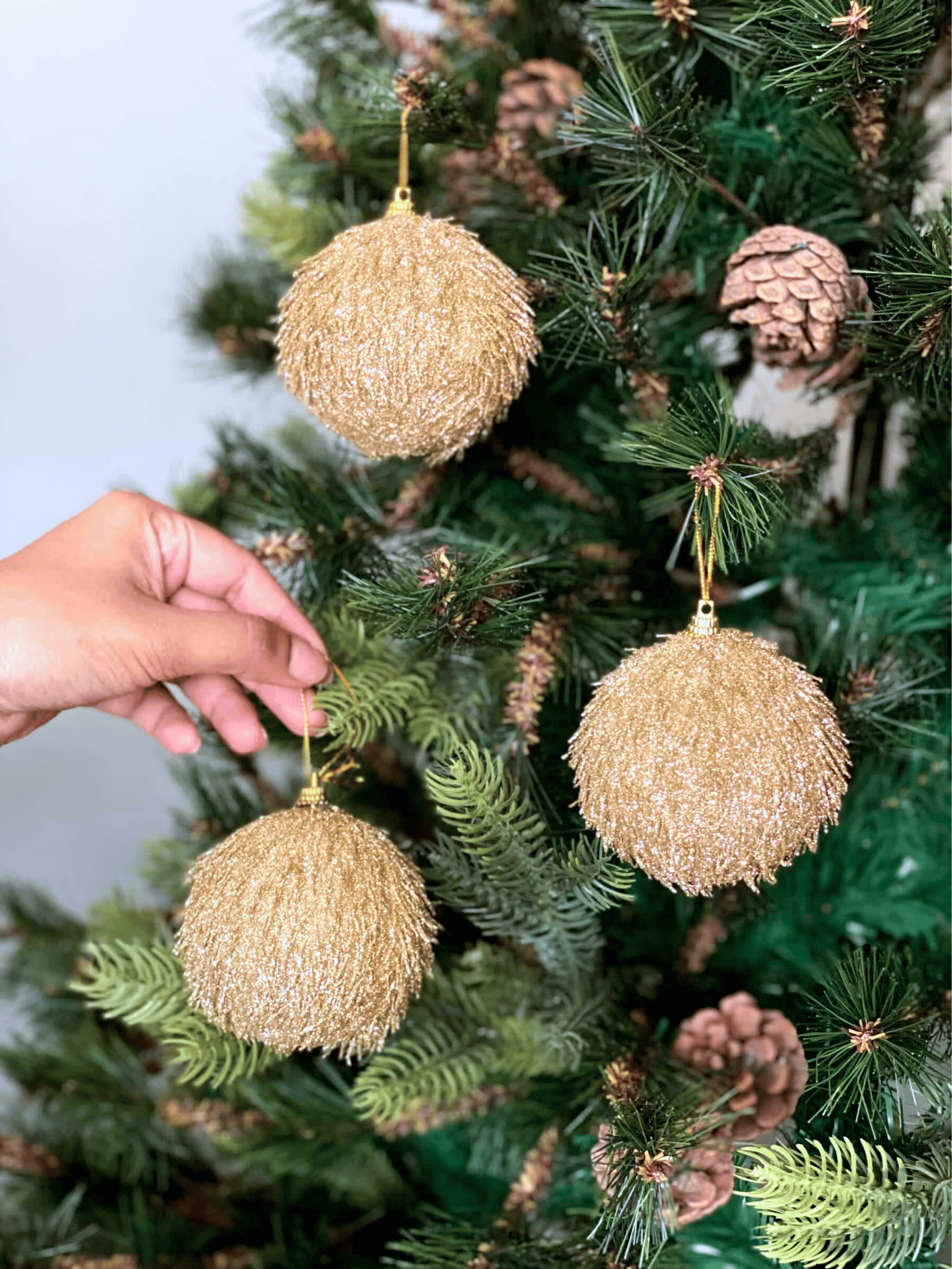 Christmas Celestial Ball Set - Gold (Set of 3)