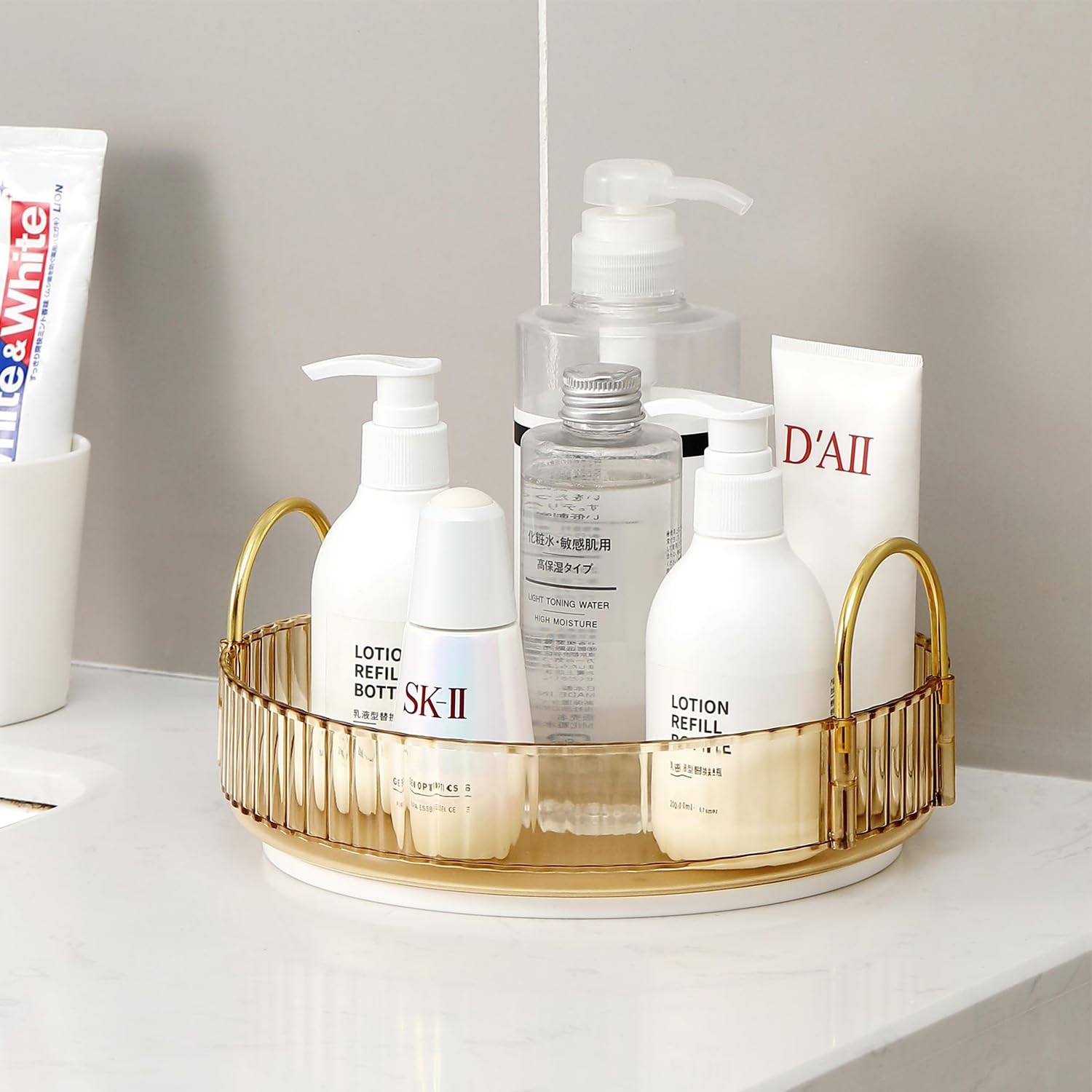 Rotating Makeup Organiser - Amber