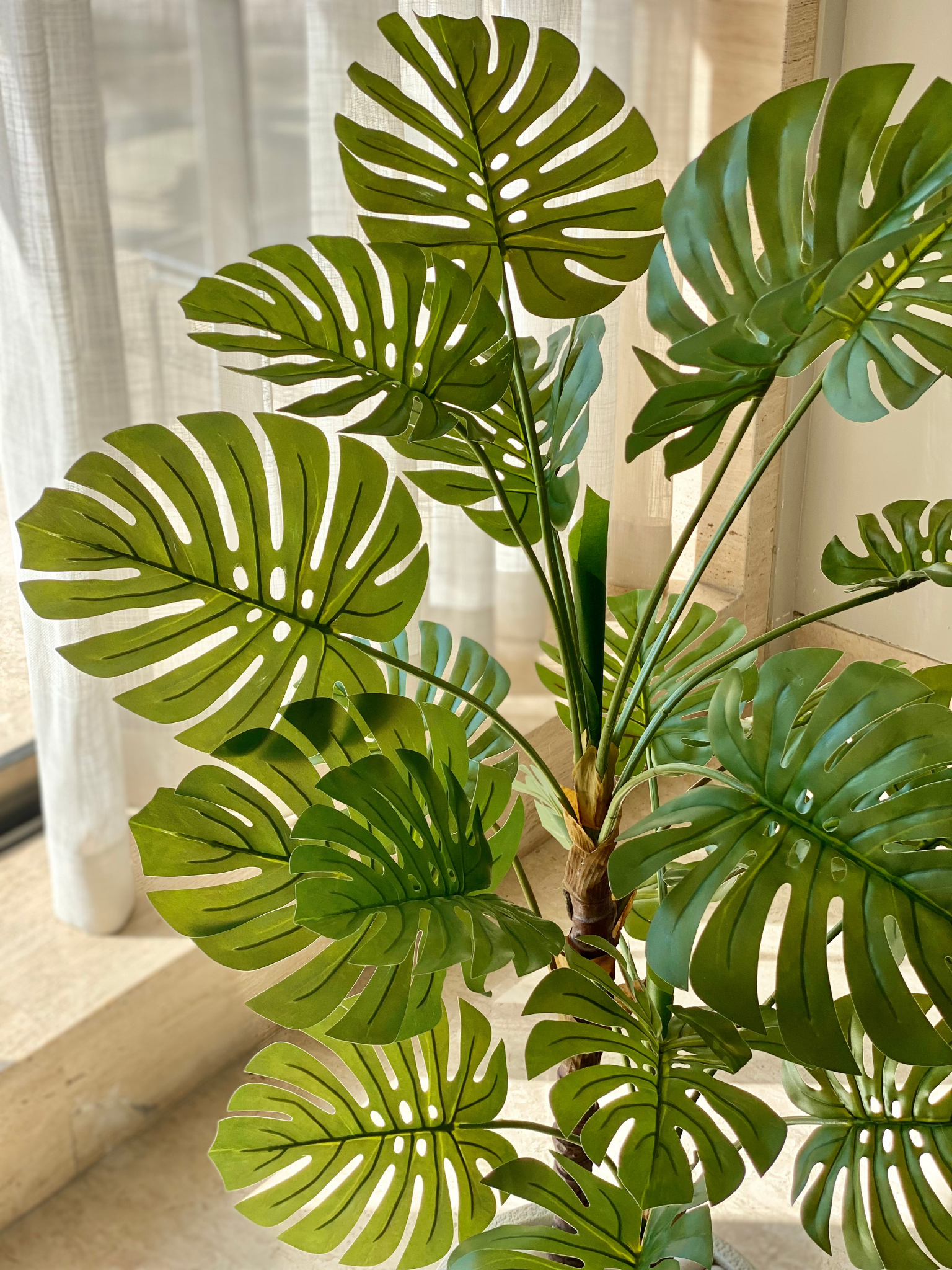 Artificial Dual Monstera Plant - 4 Feet