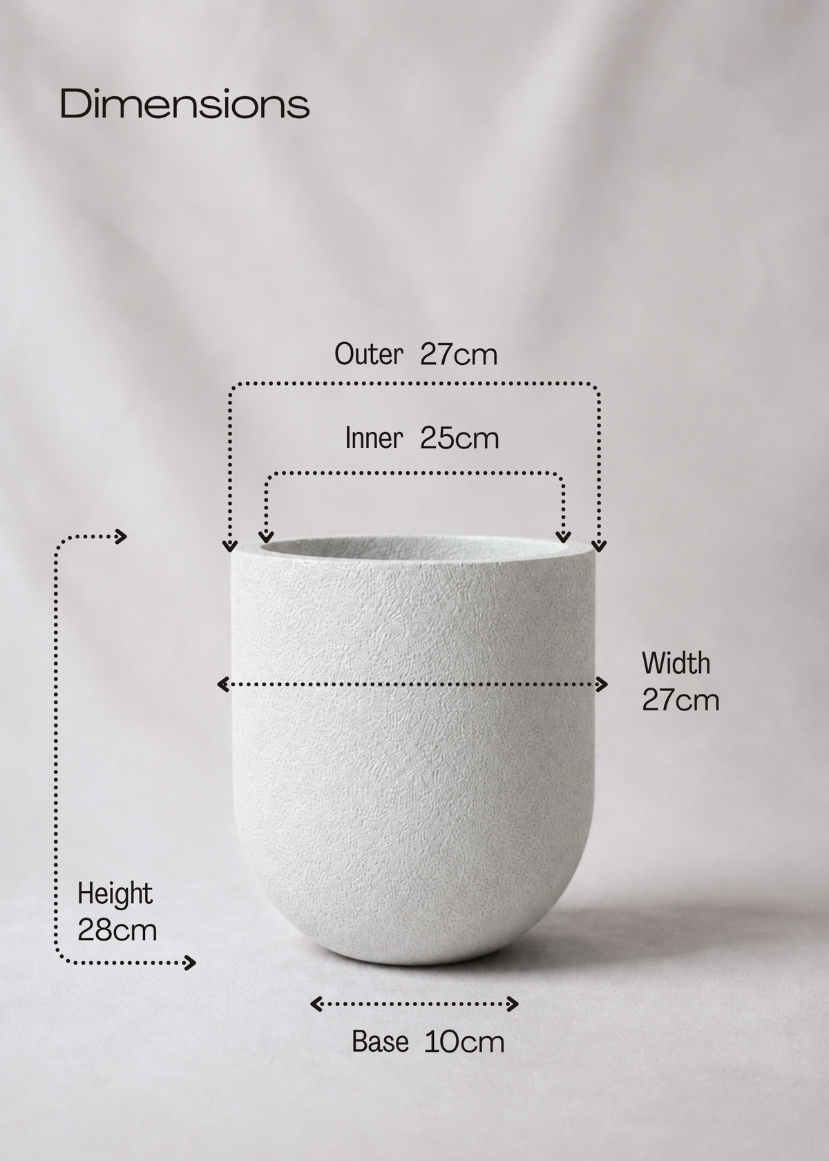 Lassa Planters - Chalk White