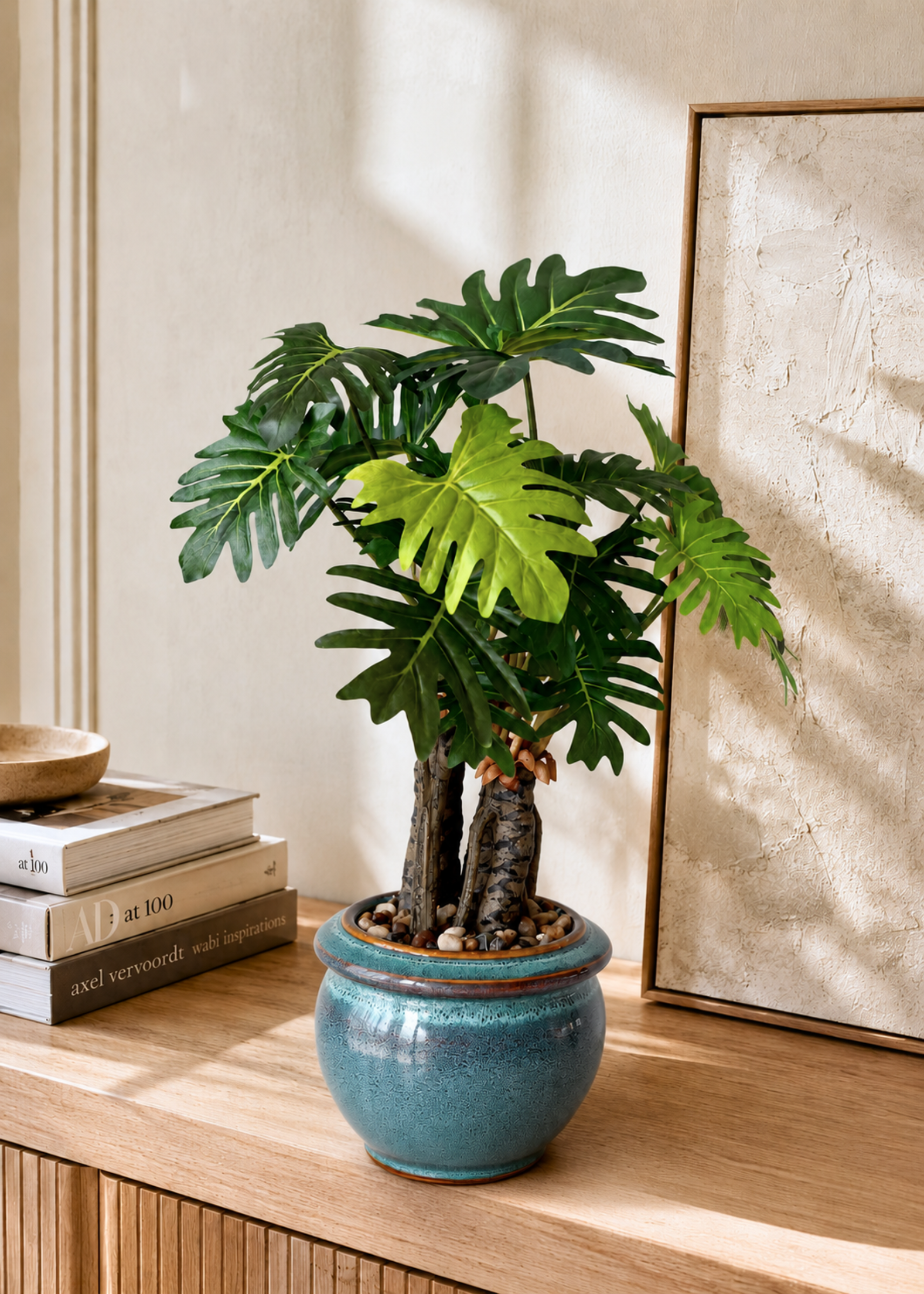 Artificial Split Leaf Philodendron Plant - 1.5 Feet