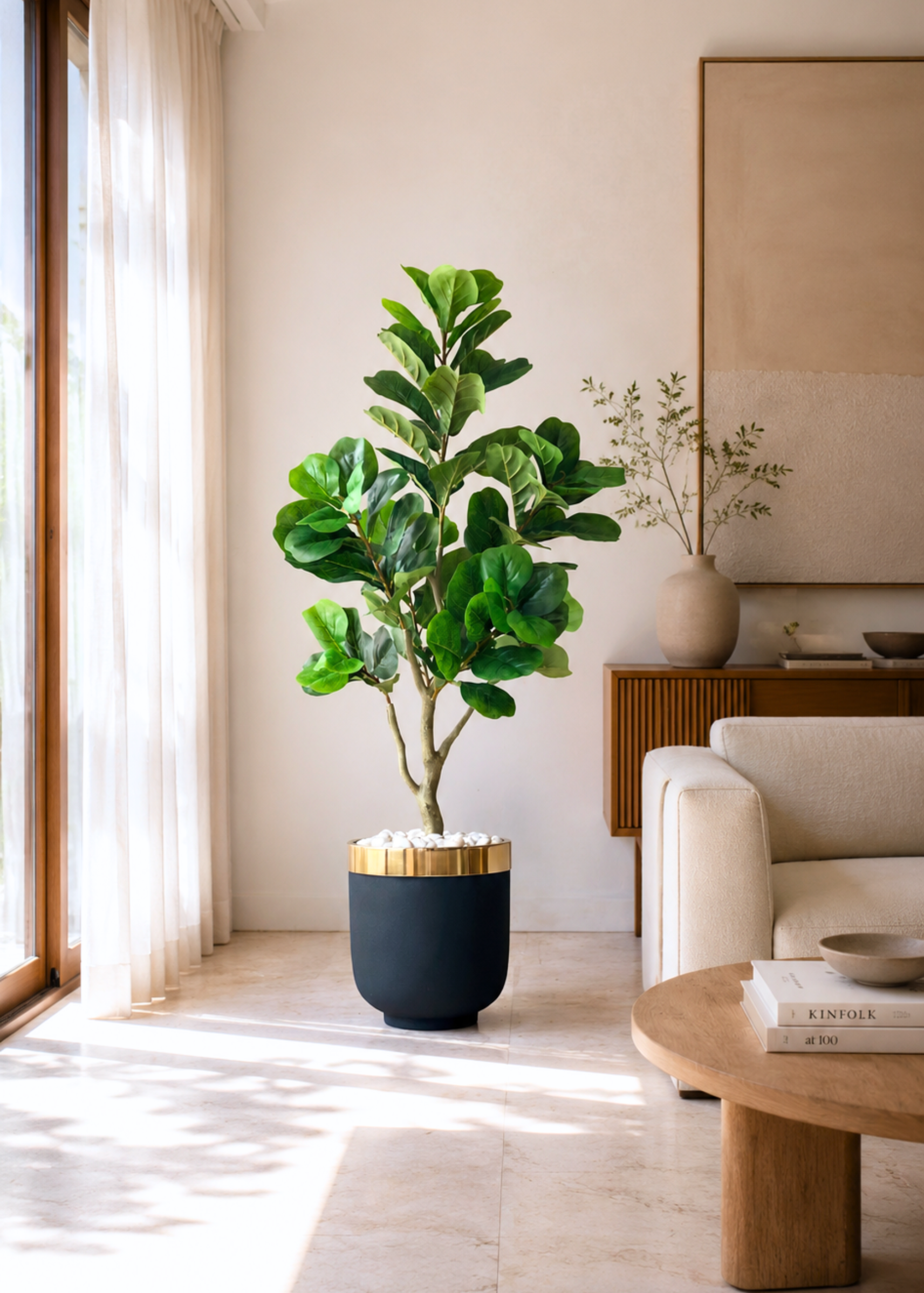 Artificial Serene Fiddle Plant - 4.5 Feet