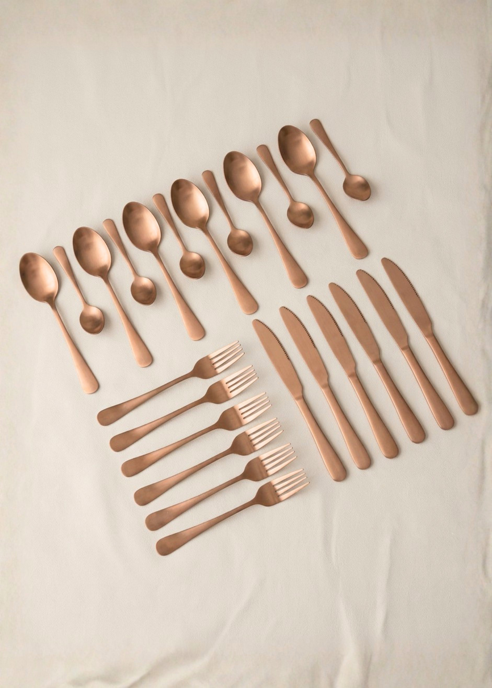Rose Gold Cutlery Set - 24pcs
