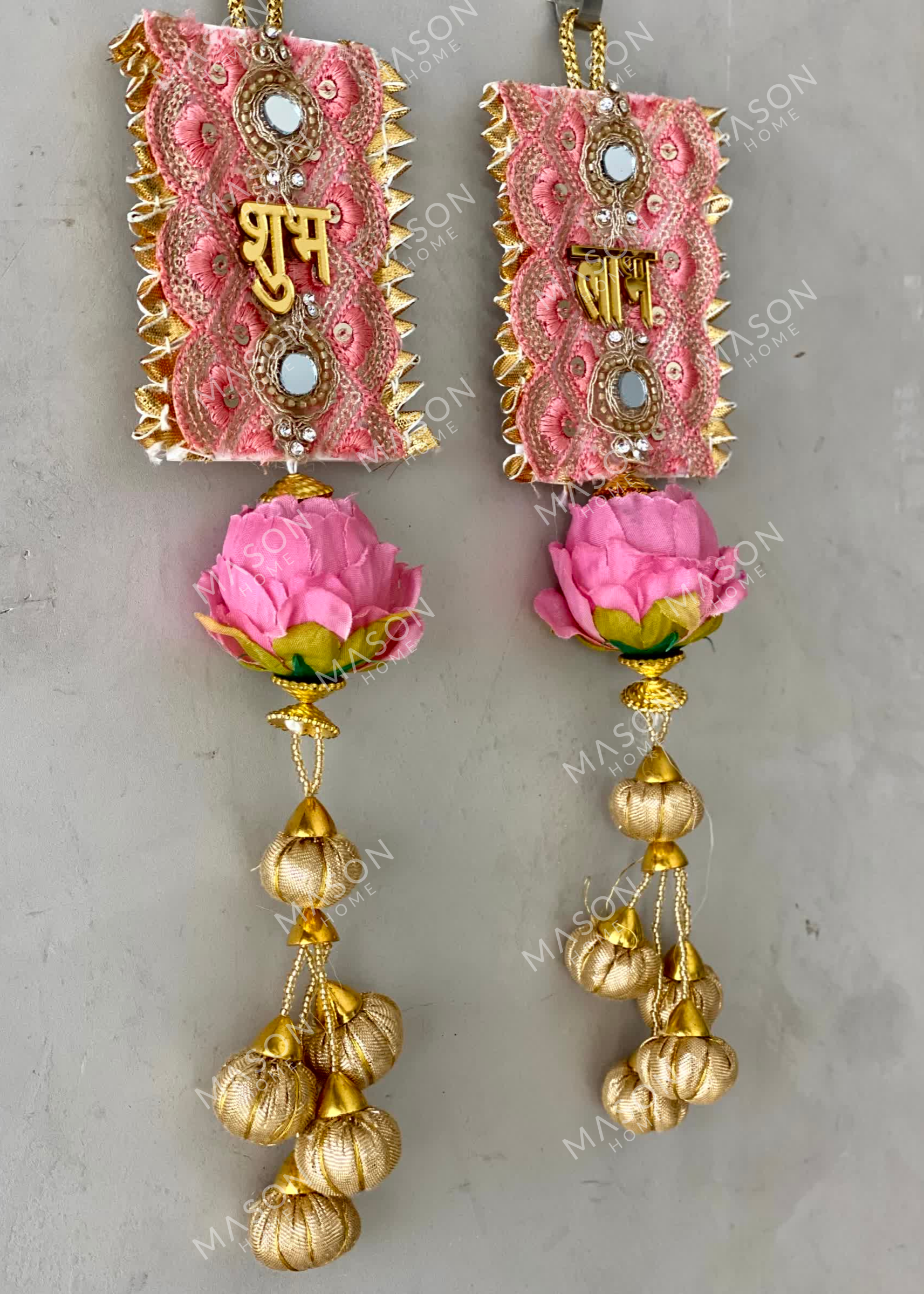 Aarna Lotus Shubh Labh Hanging – Pink