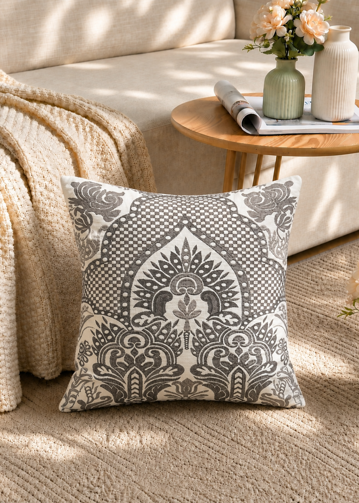 Regal Grey Cushion Cover