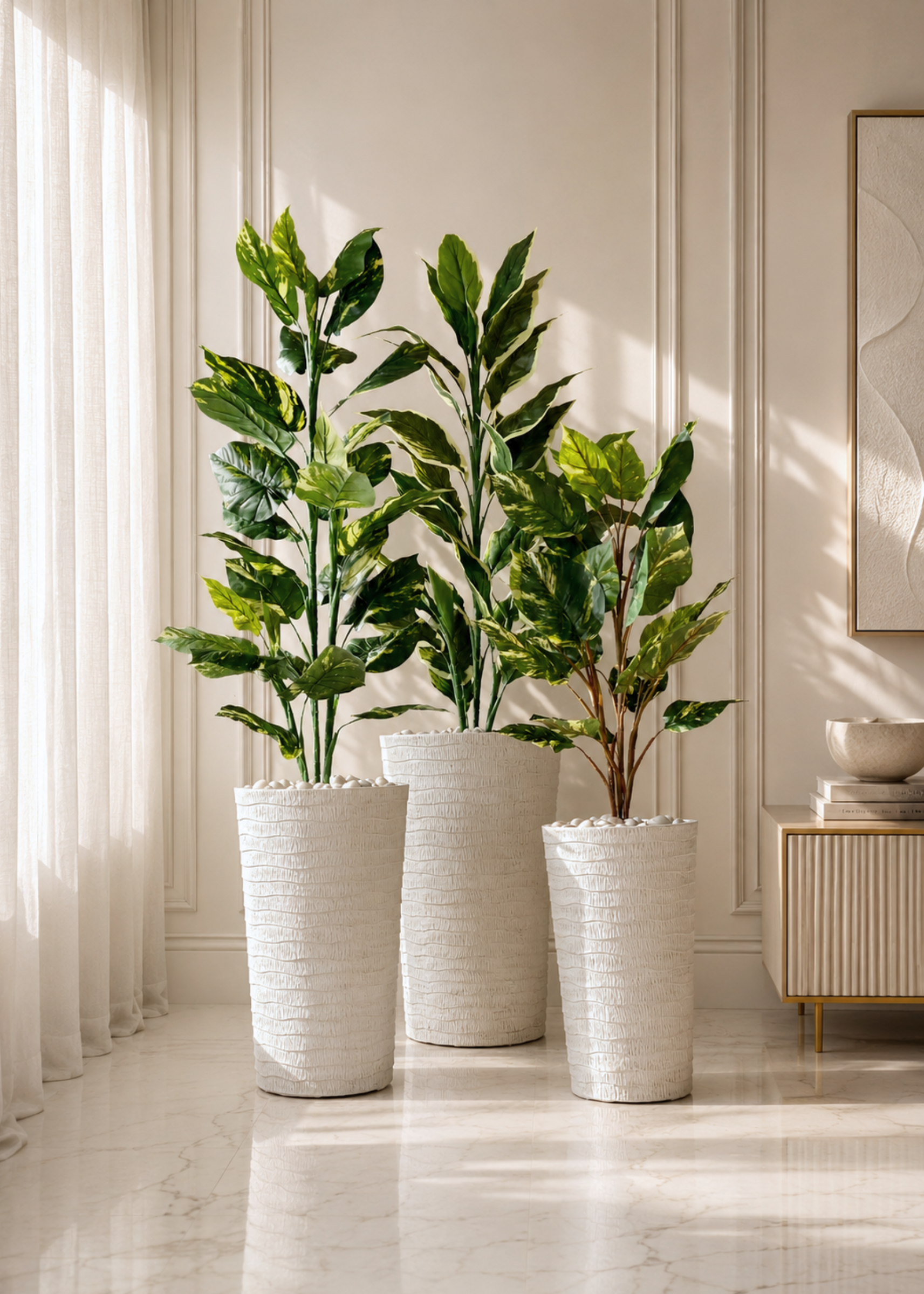 Edena Planters - White
