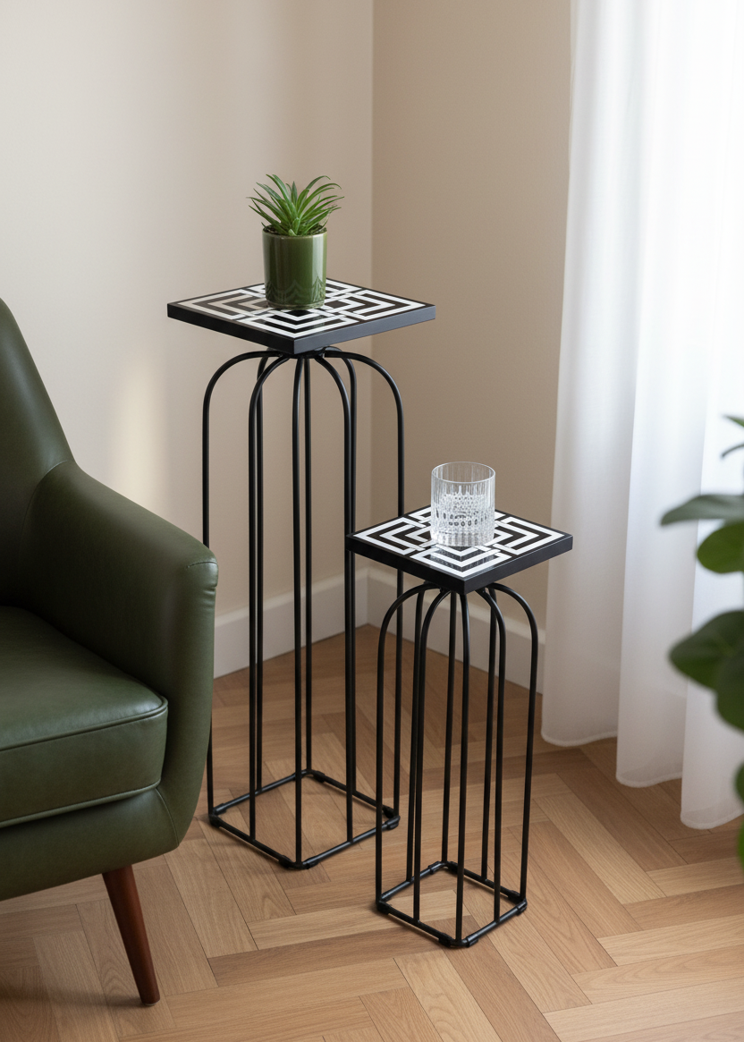 Belgrade Square Tables - Set Of 2