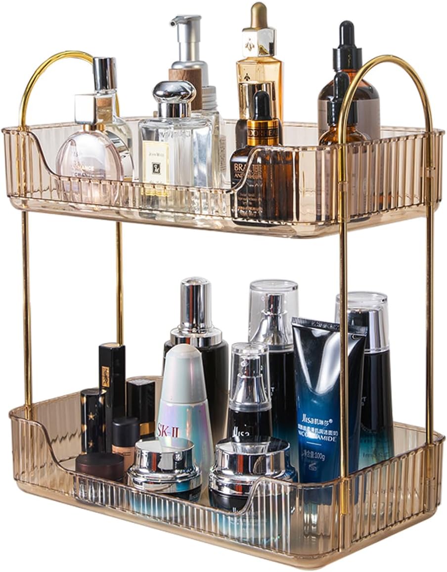 Two Tier Cosmetics Organiser - Amber
