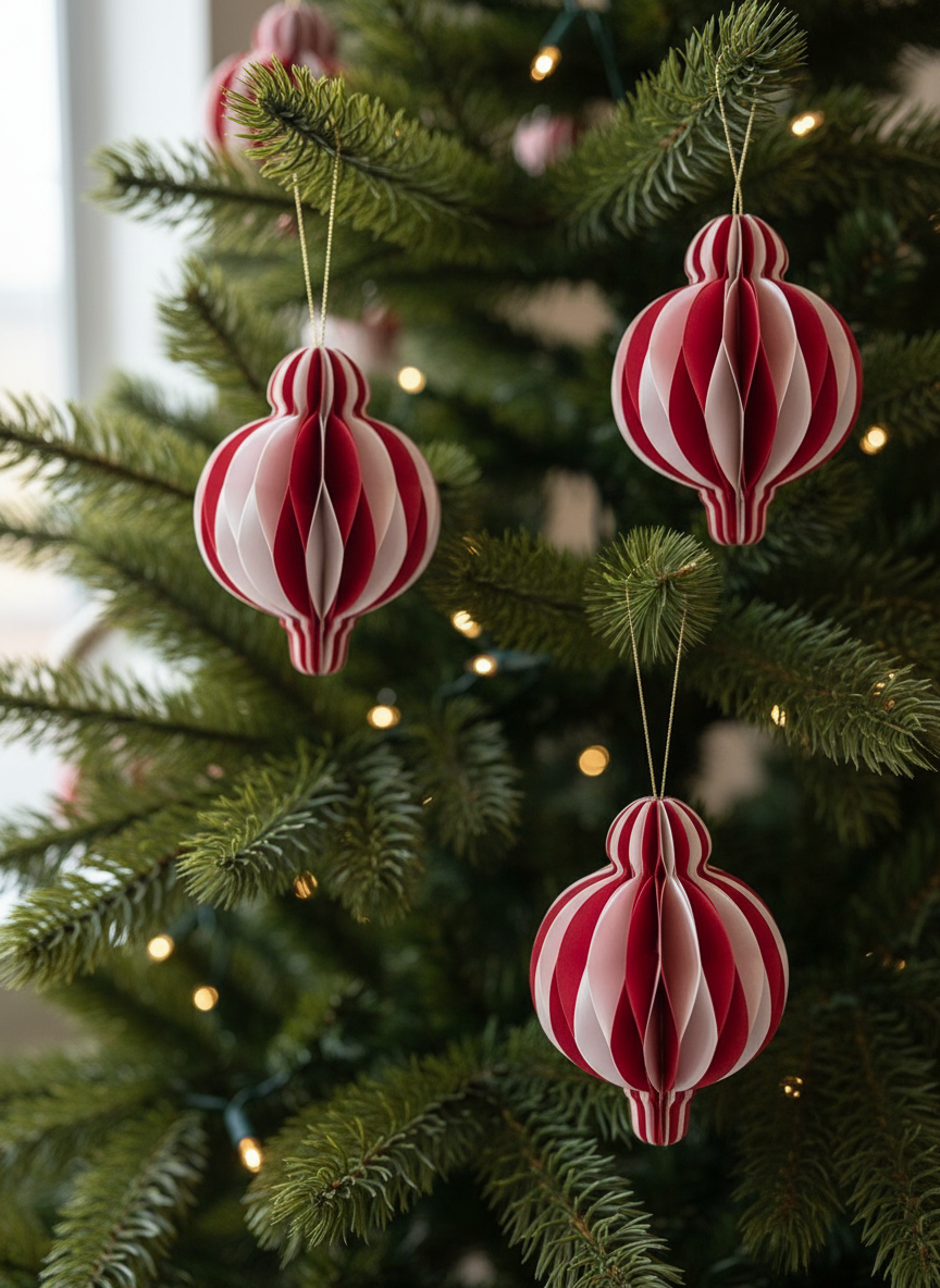 Christmas Swirl Ornament (Set of 3)