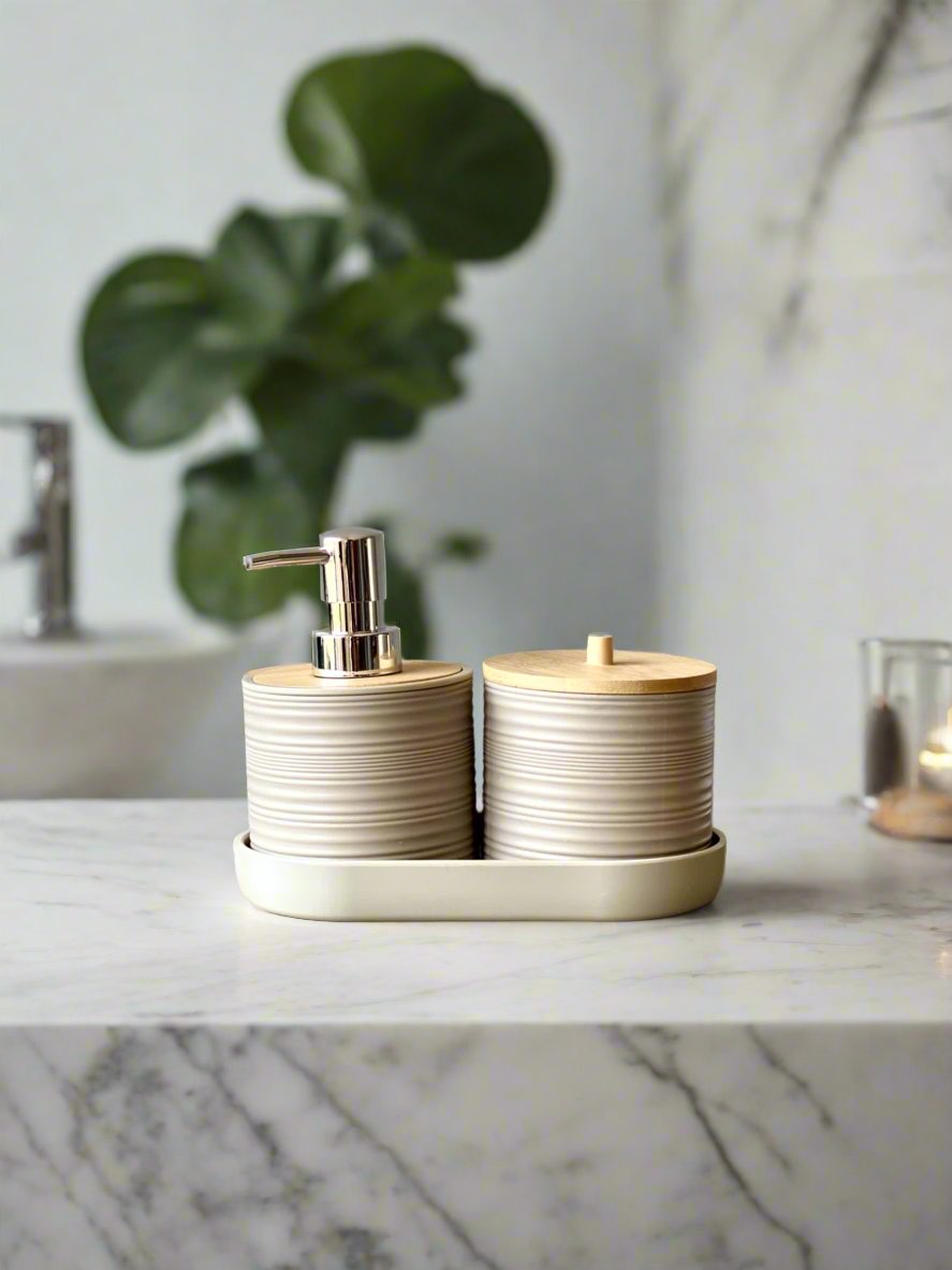 Amun Bathroom Set - Beige (Set of 3)