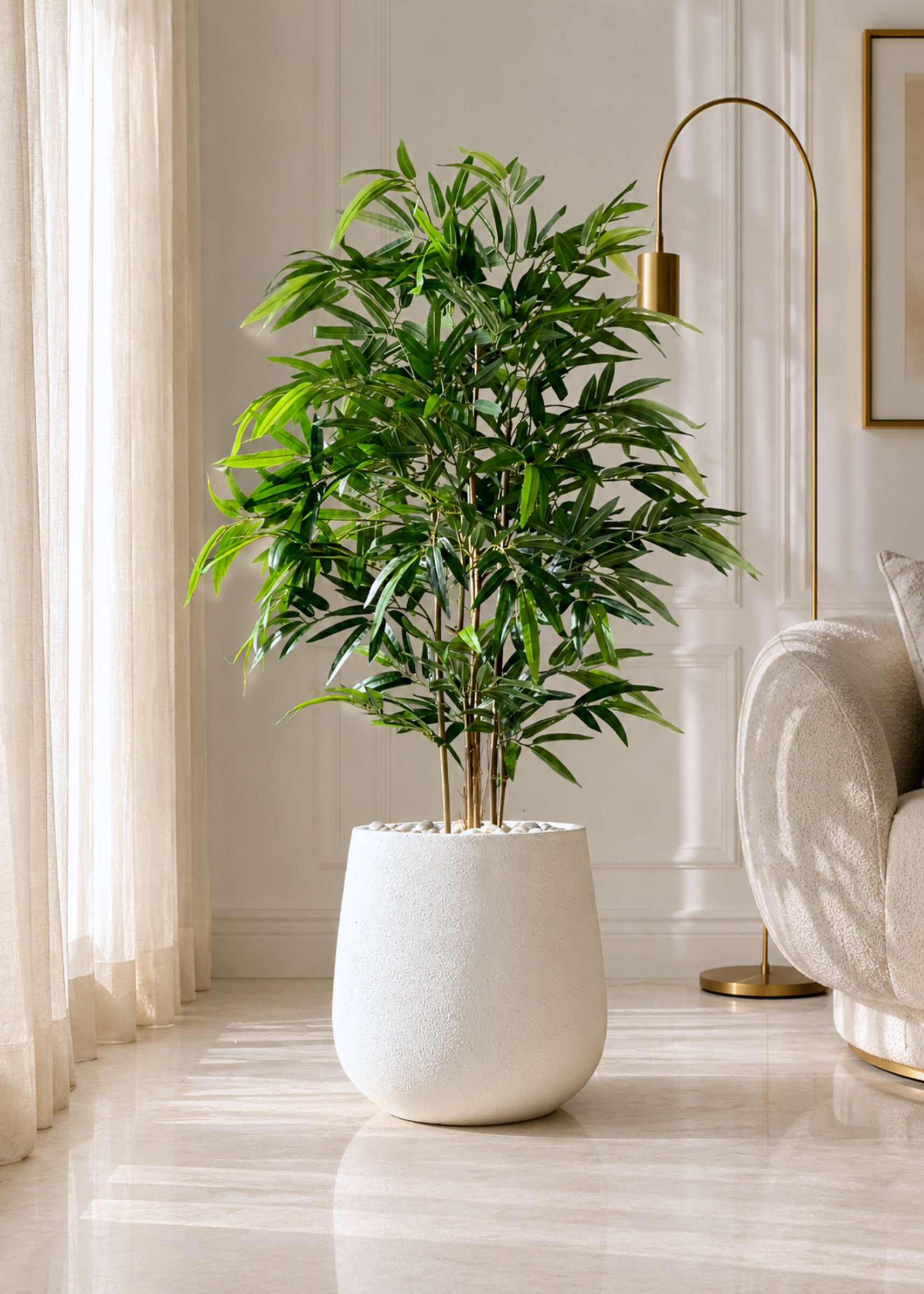 Noa Round Planters - White