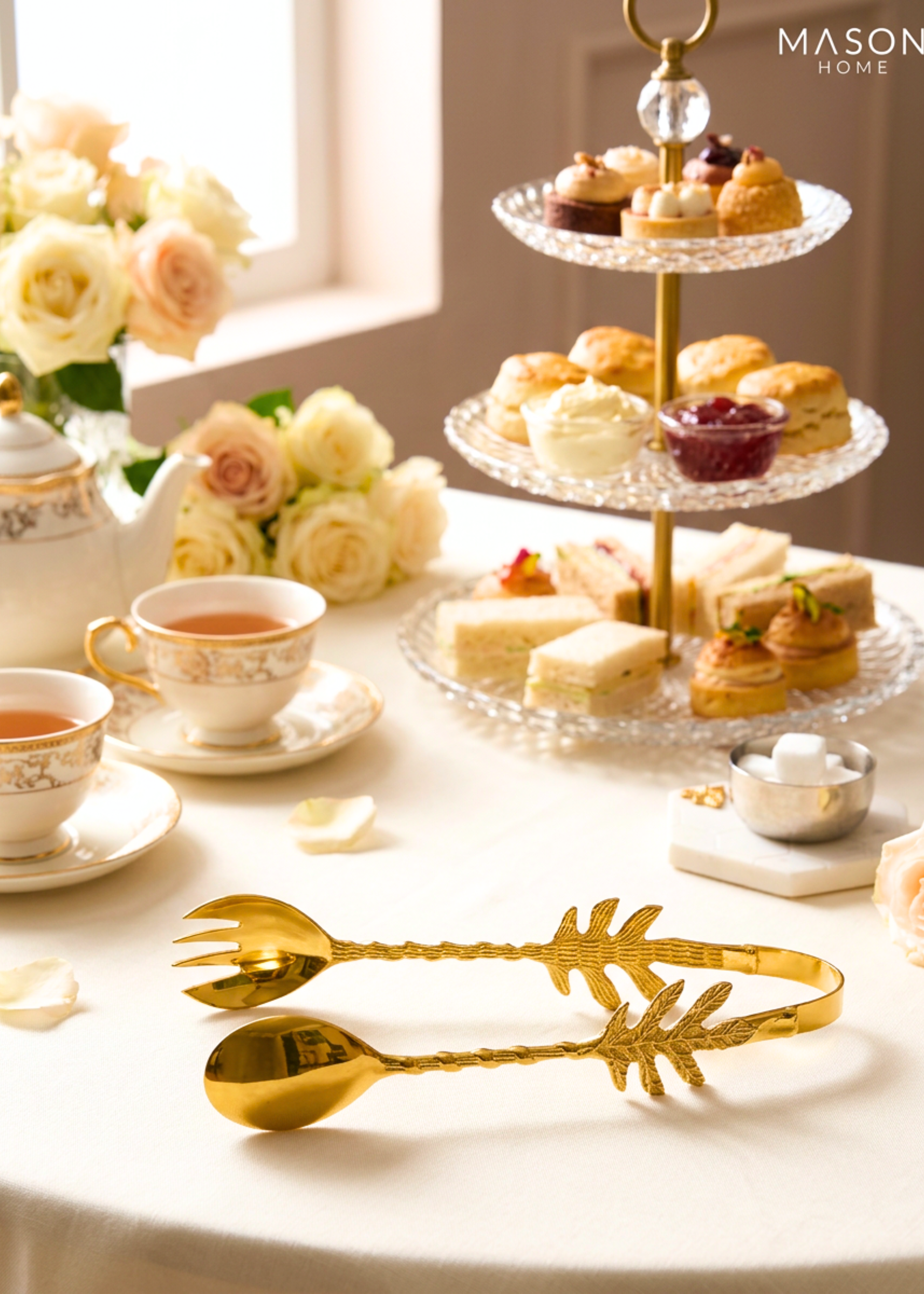 Royal Floral Bloom Tongs - Gold