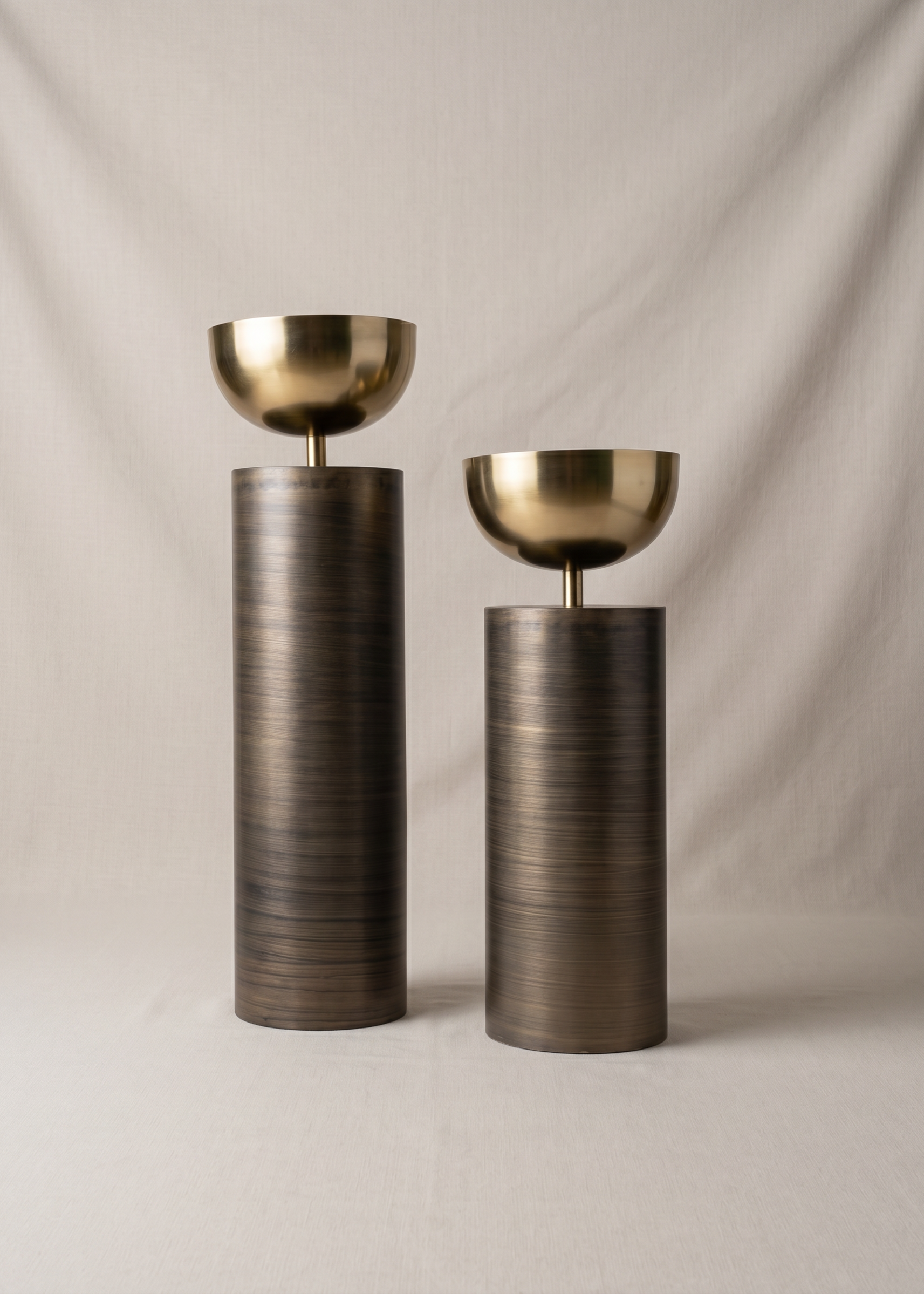 Sabi Fluted Planters - Antique Brown