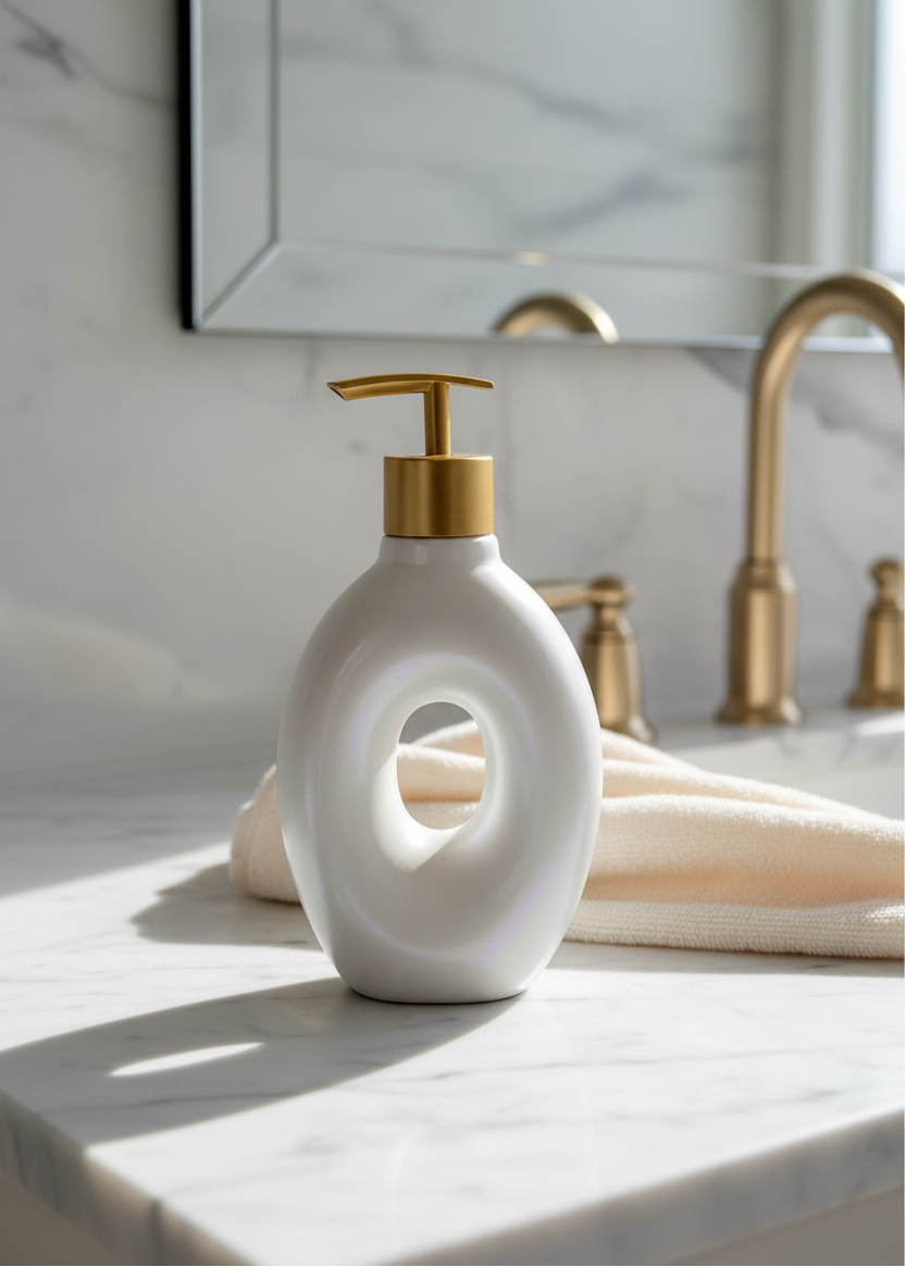 Orb Hollow Bathroom Dispenser - White