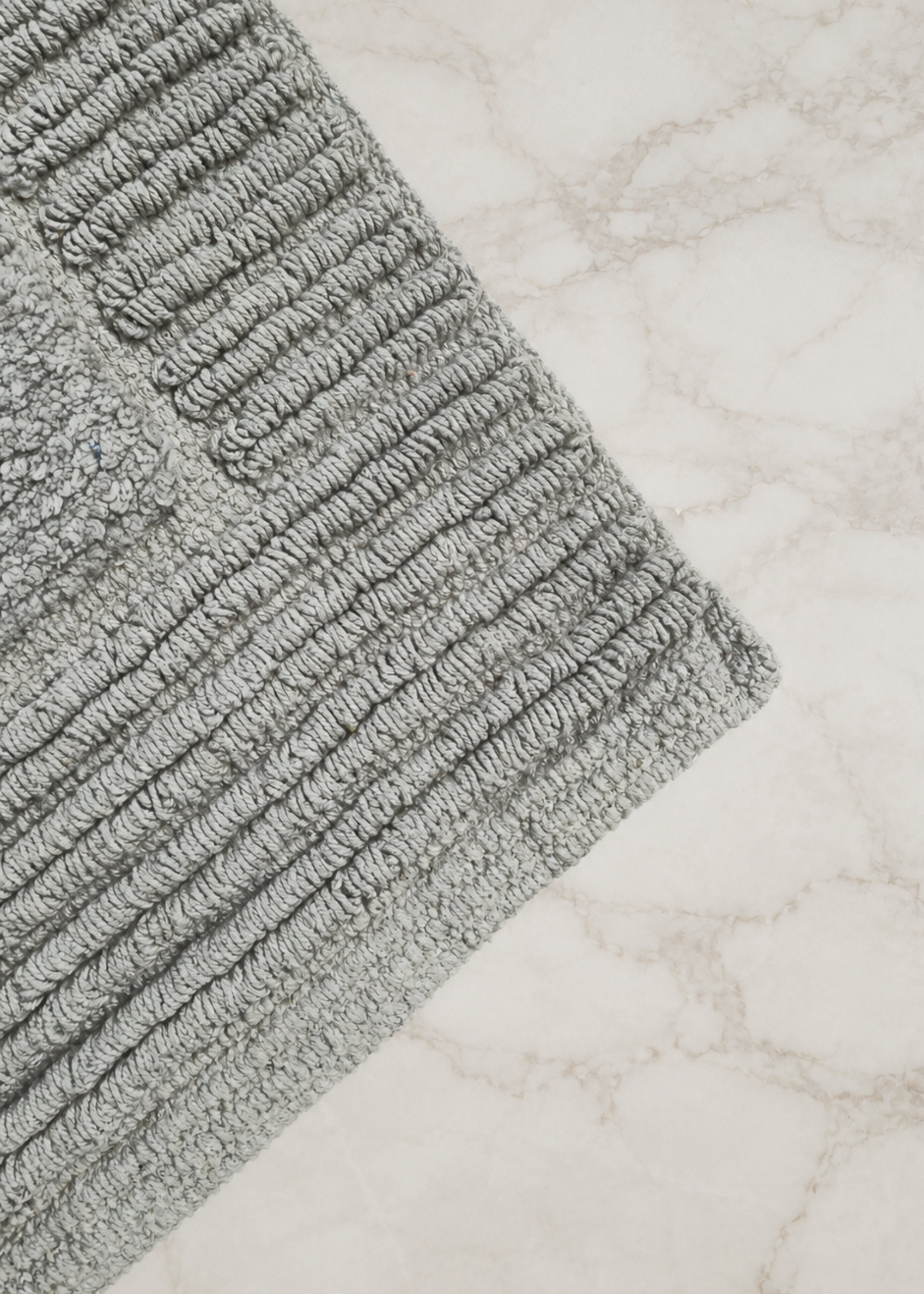 Mysa Anti Slip - Woven - Cotton Bath Mat - Grey - 45 x 30 cm